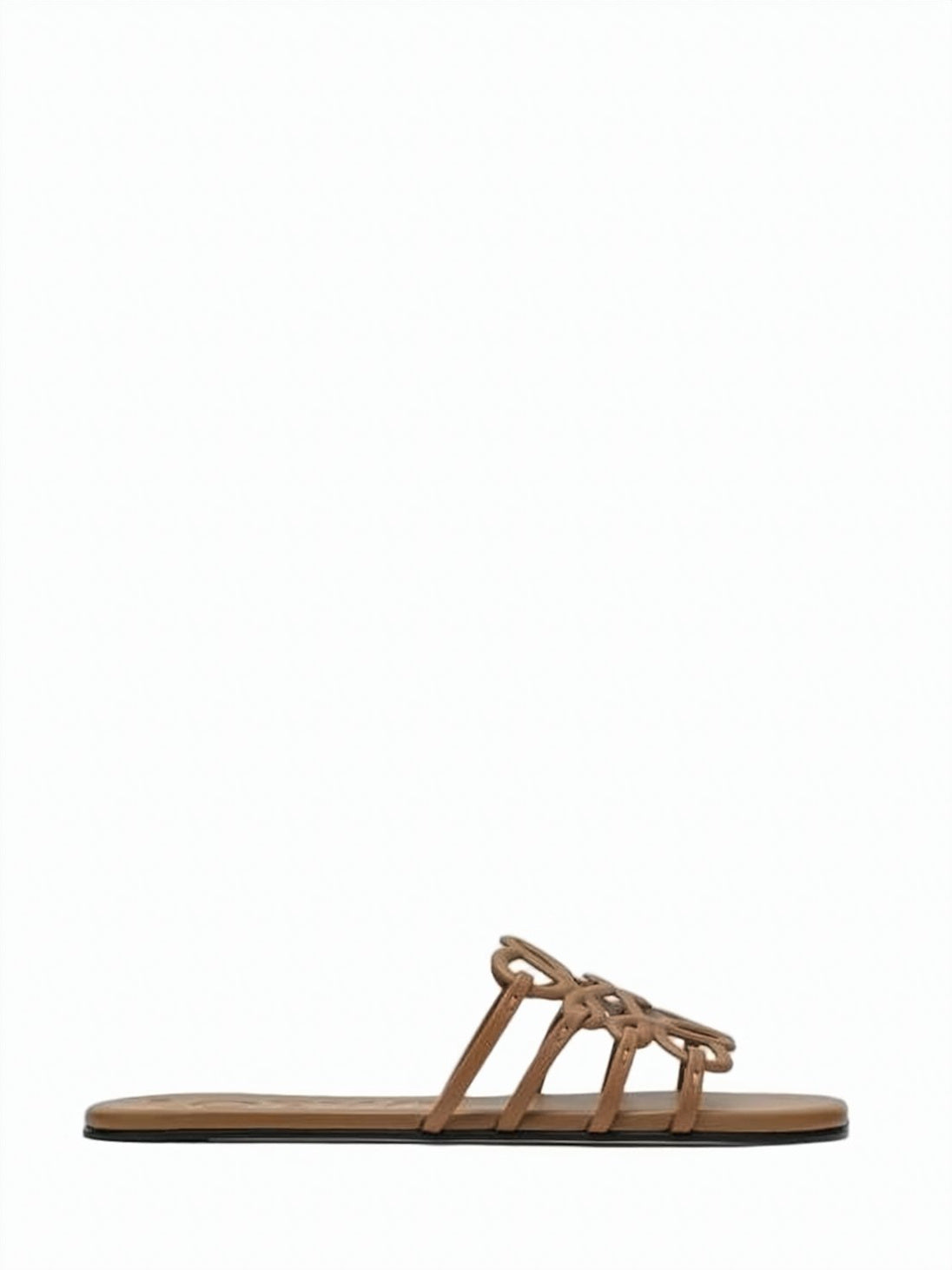 Intricately Woven Calf Leather Slip-On Mules