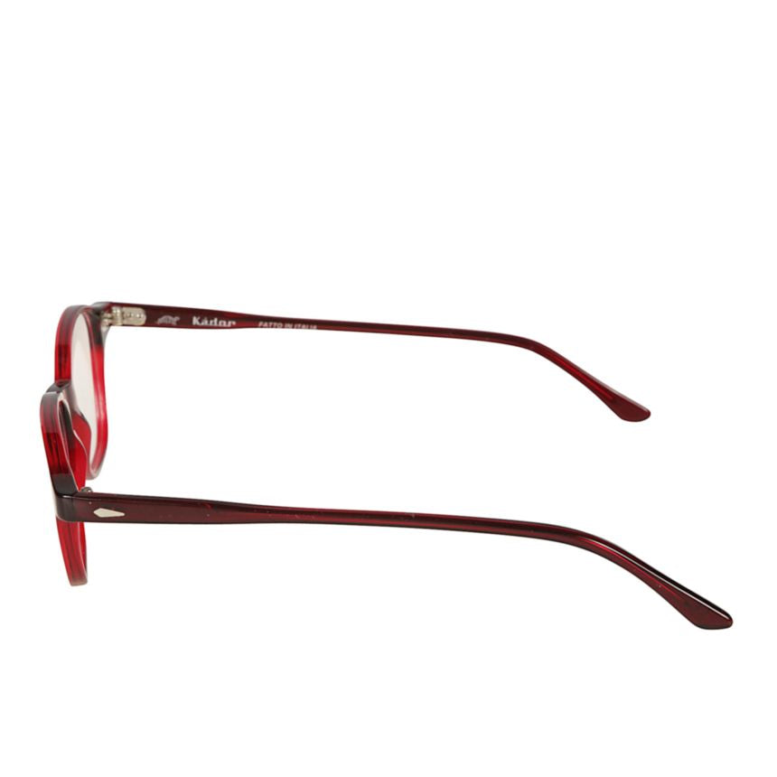 Quadro Translucent Deep Red Rectangular Frame Eyeglasses