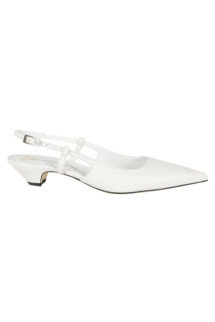 Smooth Leather Sandal With Open Back