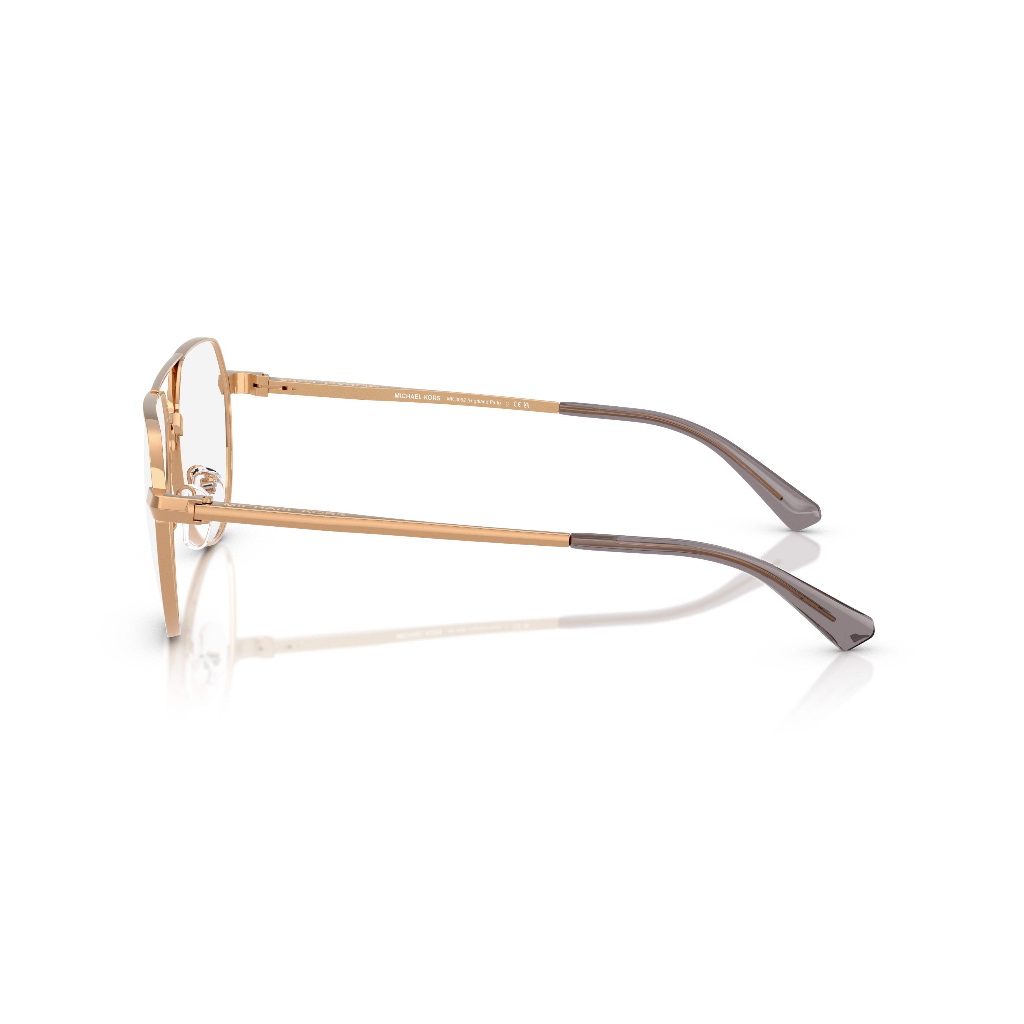 0mk3092 Lightweight Metal Frame Sunglasses with Double Bridge Design