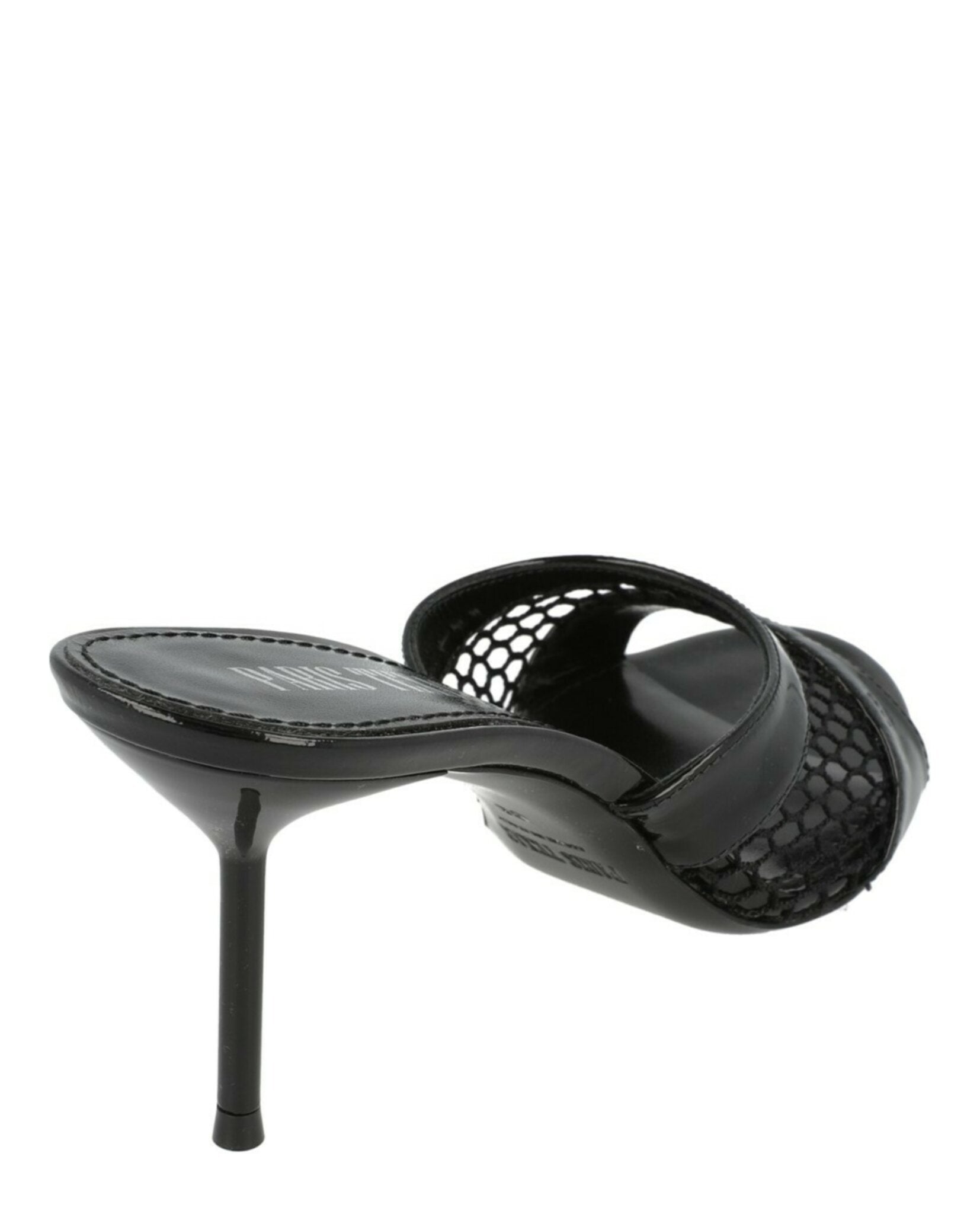 Lidia Patent Leather And Mesh Mules