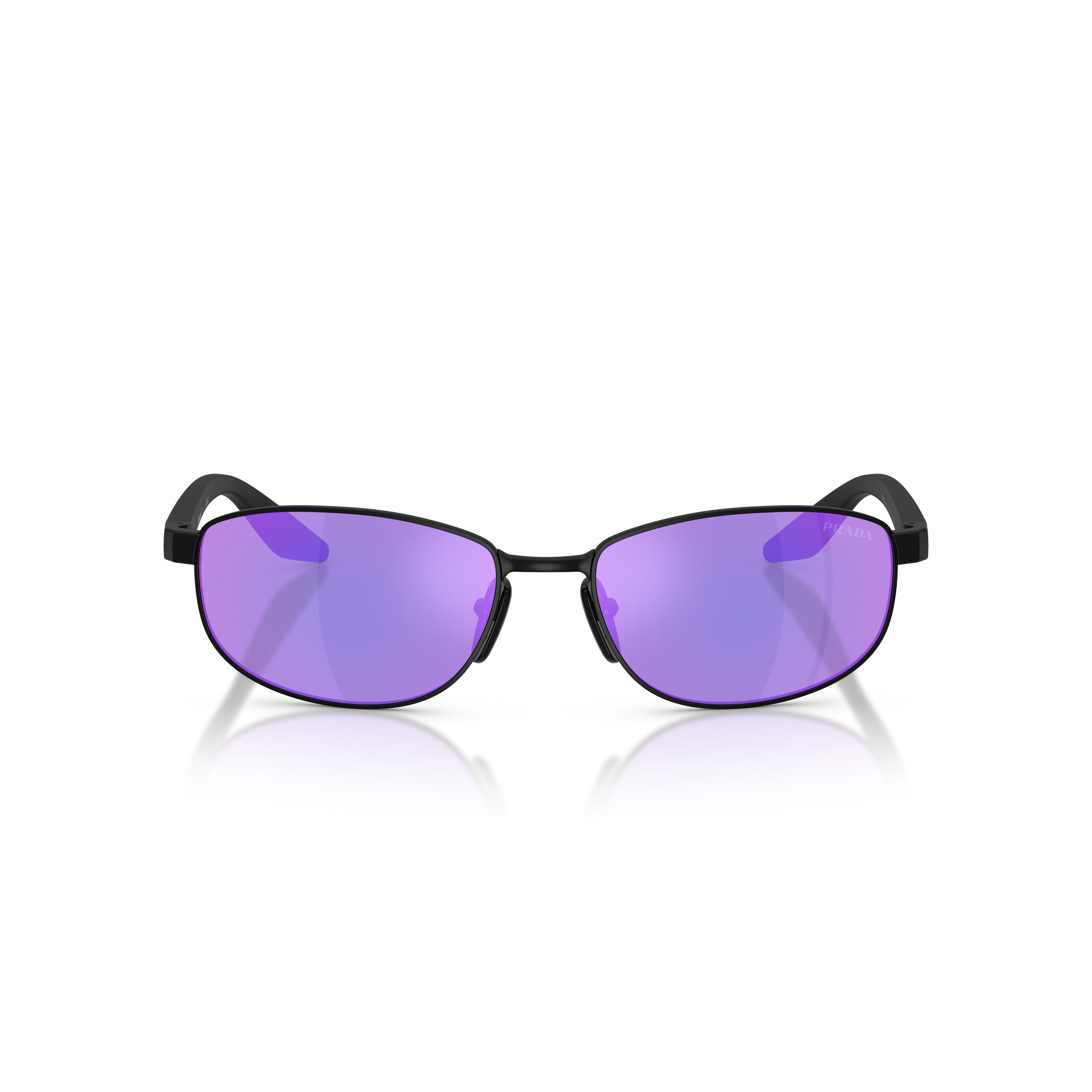 0ps B53s Rectangular Black Metal Sunglasses