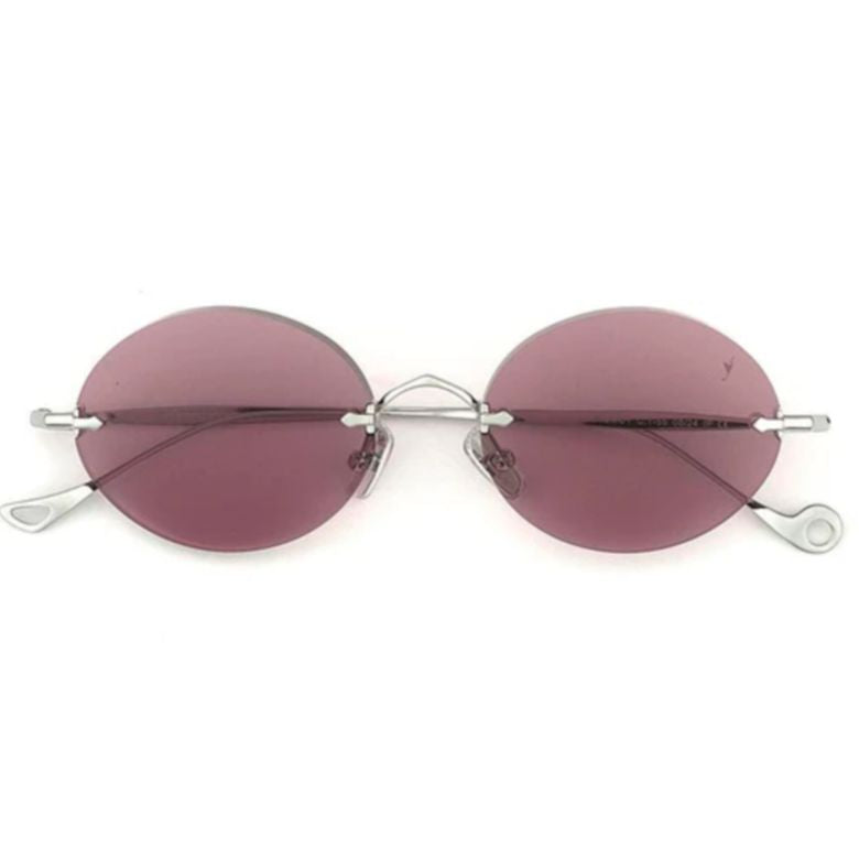 Wilmot C.1-55 Rimless Round Sunglasses with Silver Bridge