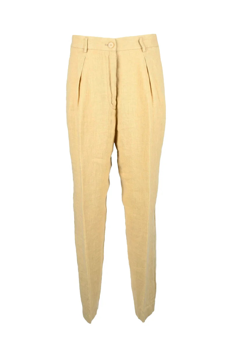 Linen Trousers - Beige
