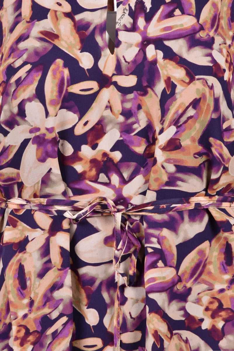 Flared Dress - Purple/Pink
