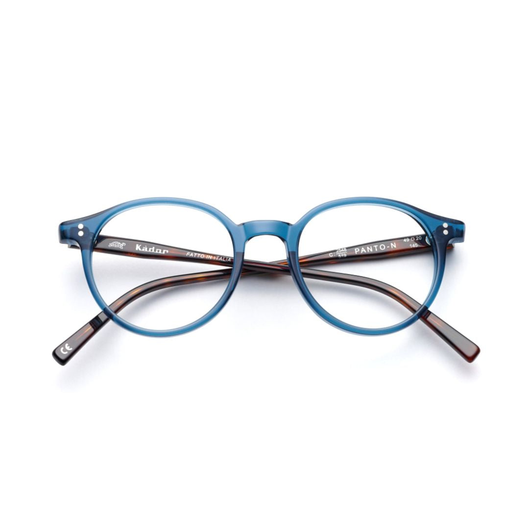 Panto/N Rounded Frame Eyeglasses with Keyhole Bridge