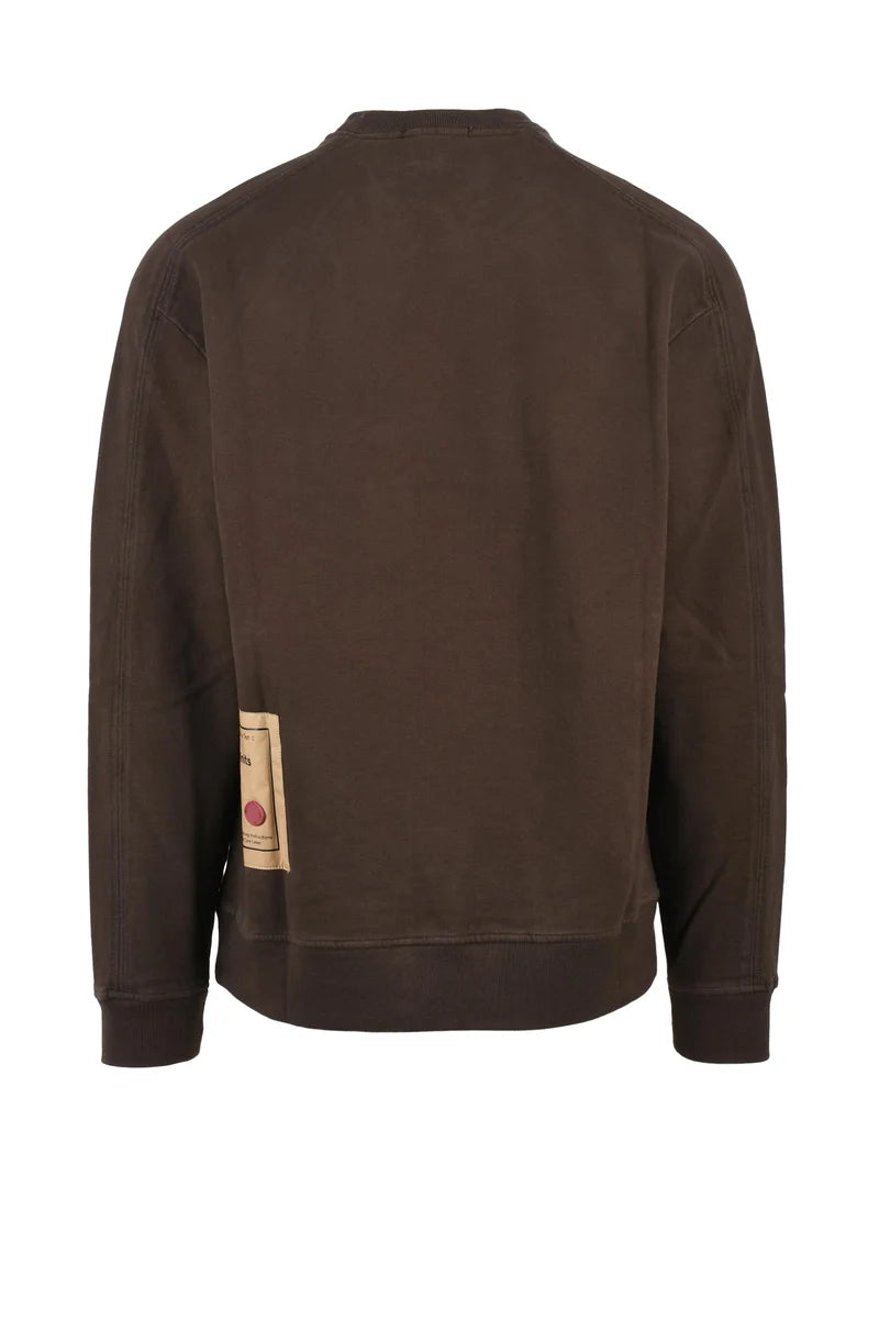Brushed Interior Crewneck Sweatshirt Brown