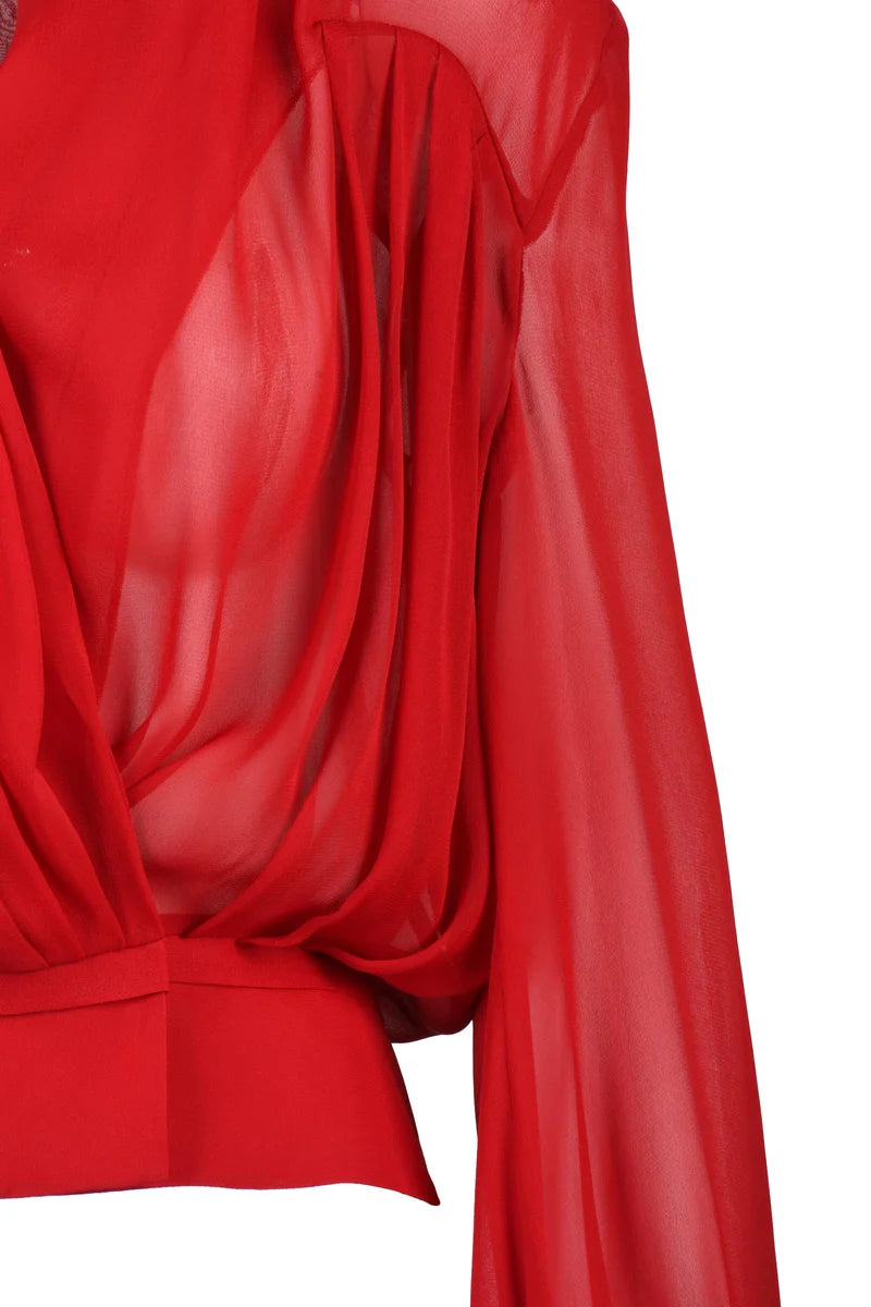 Chiffon Blouse - Red