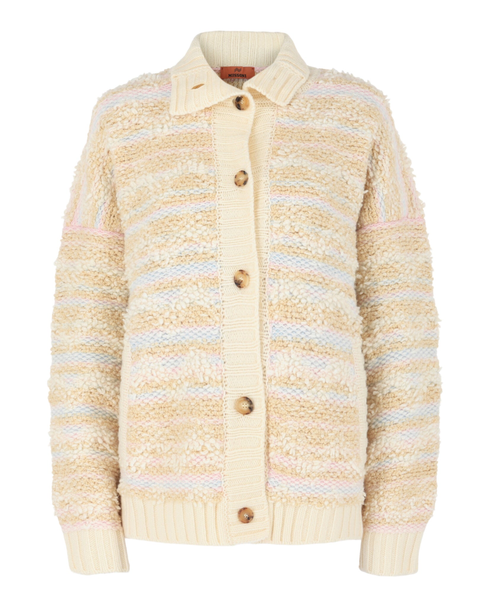 Wool-Blend Fleece Cardigan