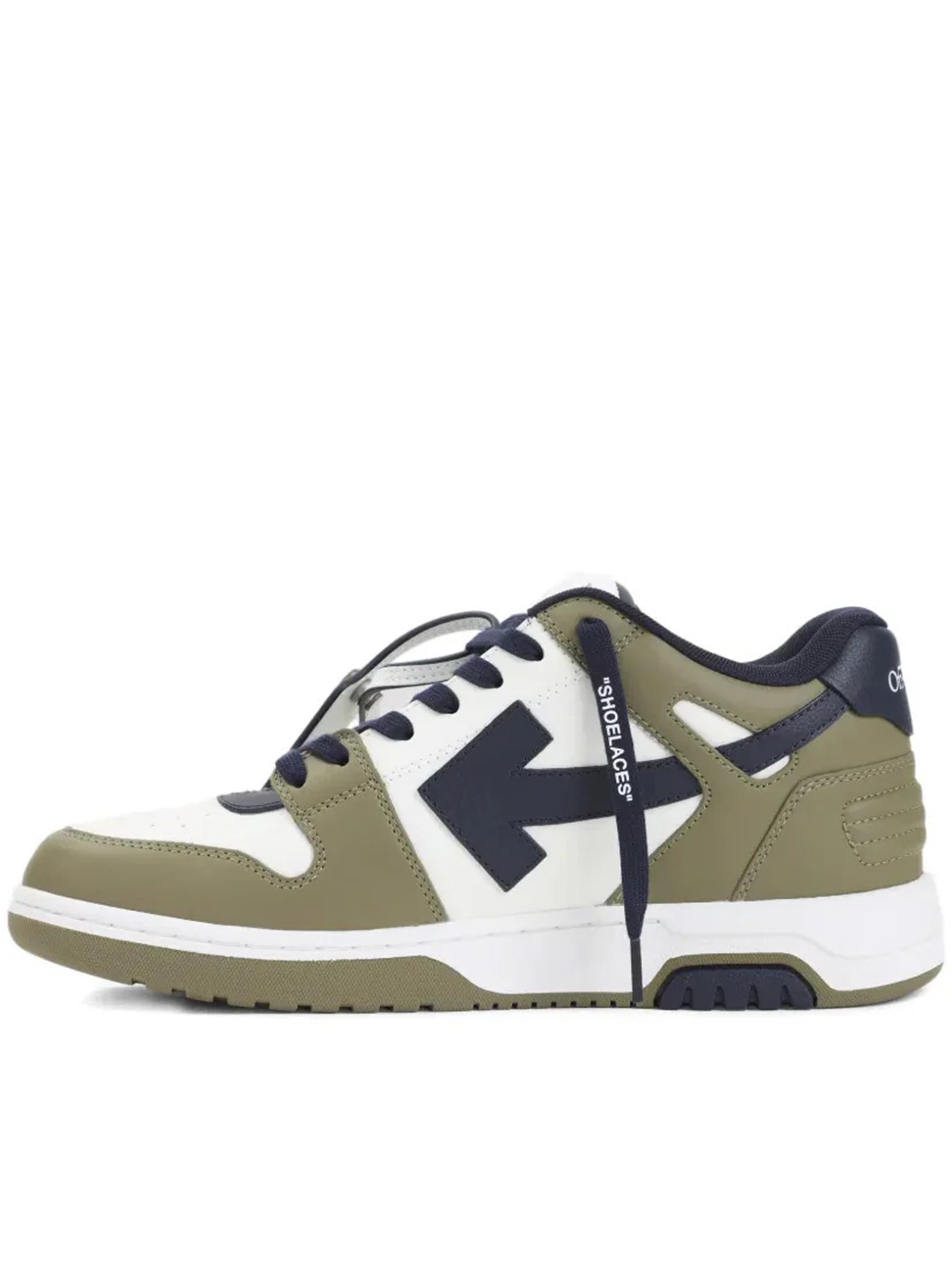 Olive/White Out Of Office Leather Sneakers
