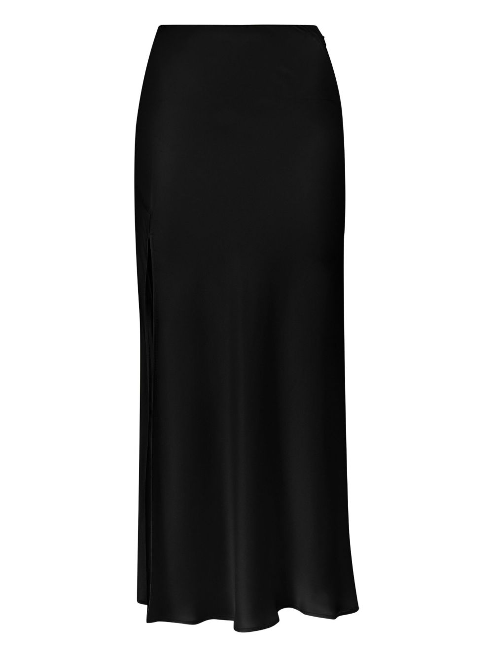 Double-Face Satin Midi Skirt With Bias-Cut Design