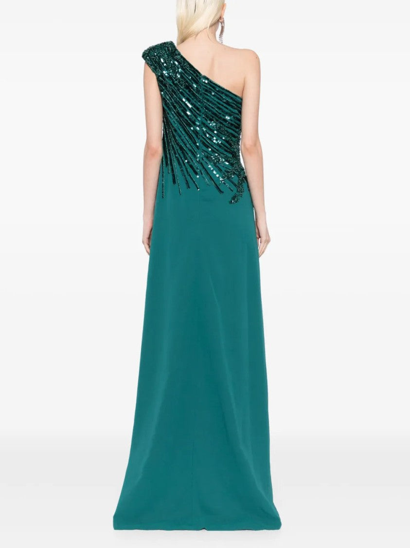One Shoulder Sequin Long Dress