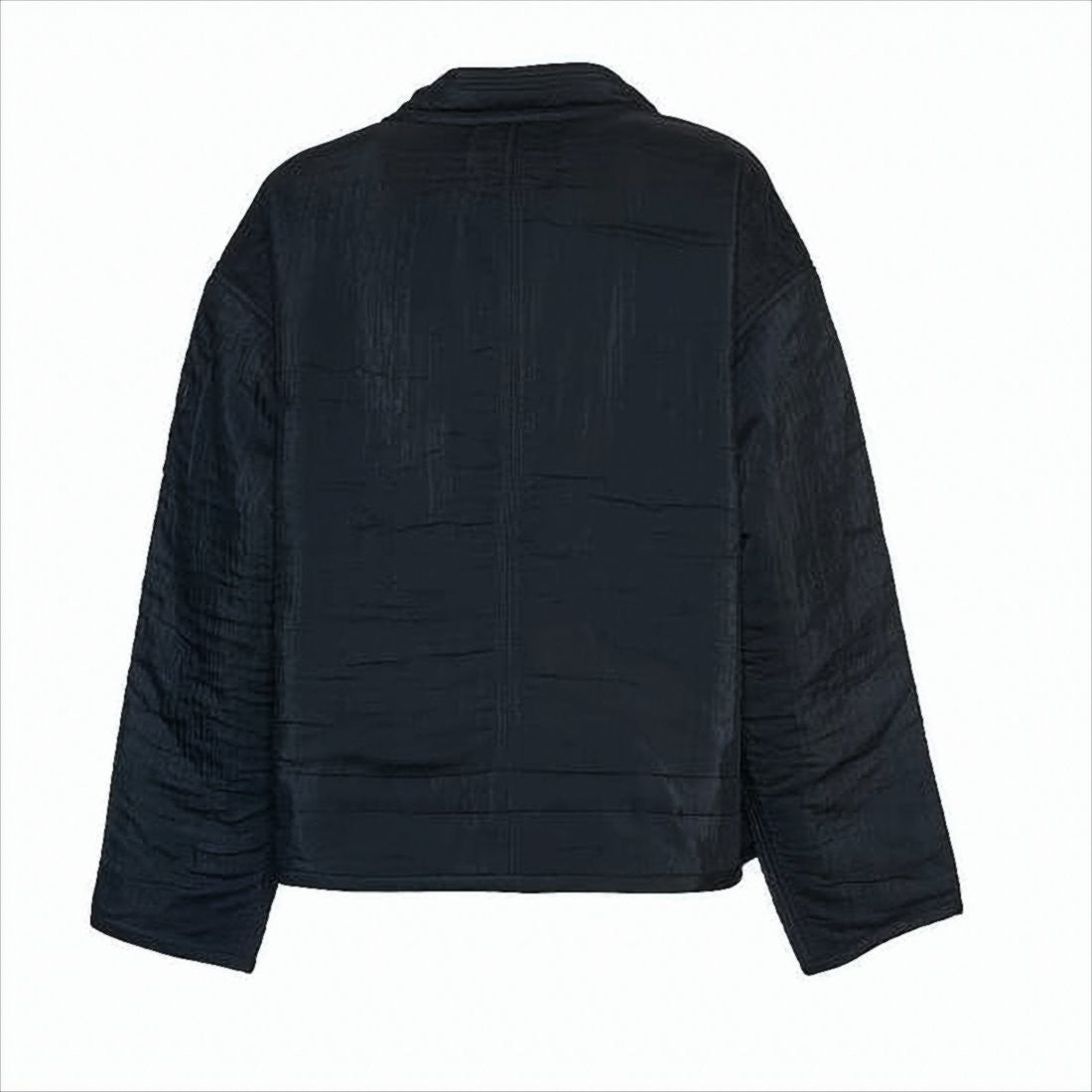 Boxy Textured Jacket with Concealed Fastenings