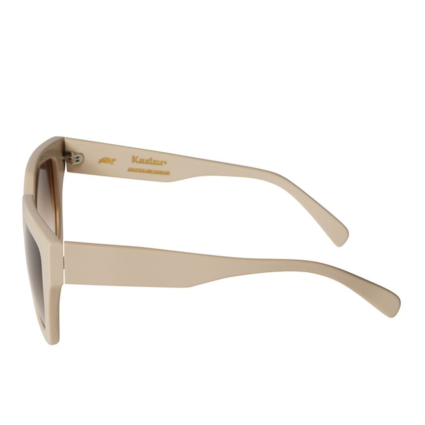 Charlize Bold Oversized Square Frame Sunglasses in Beige
