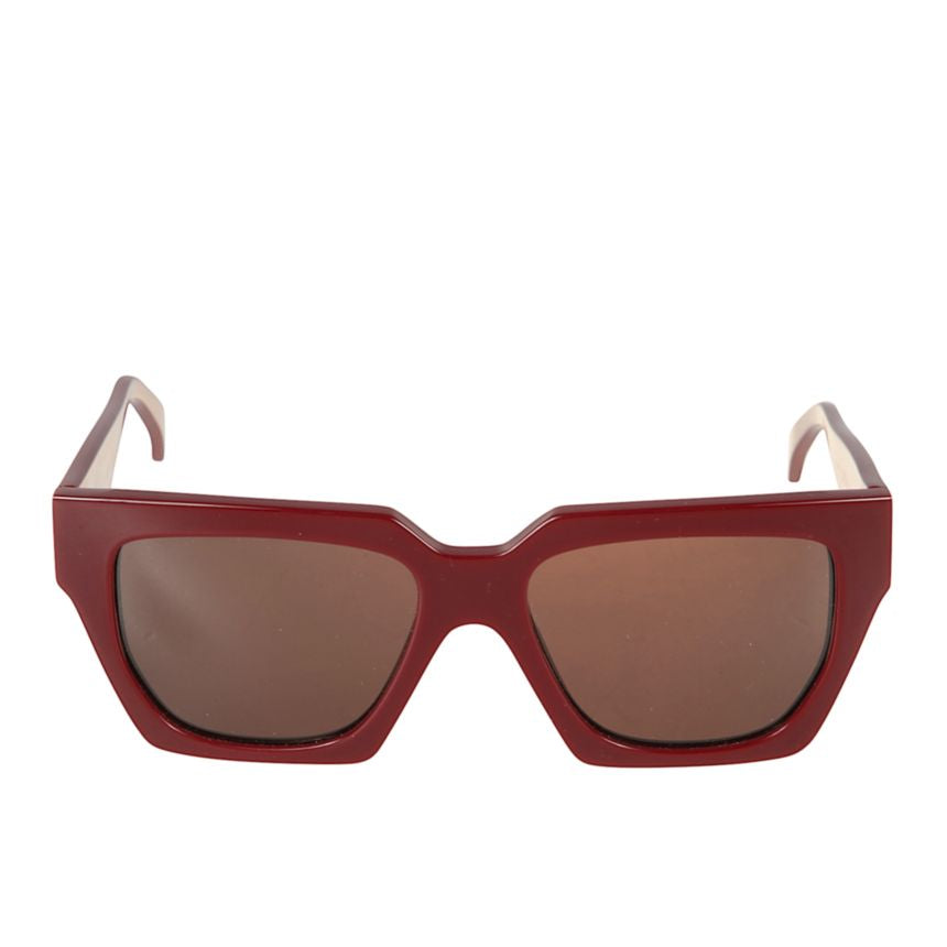 Charlize Angular Frame Sunglasses with Deep Burgundy Finish