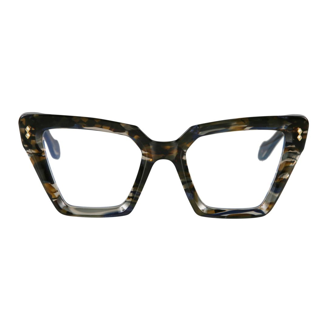 Vanessa Glamour Oversized Square Tortoiseshell Eyeglasses with Vintage Glamour