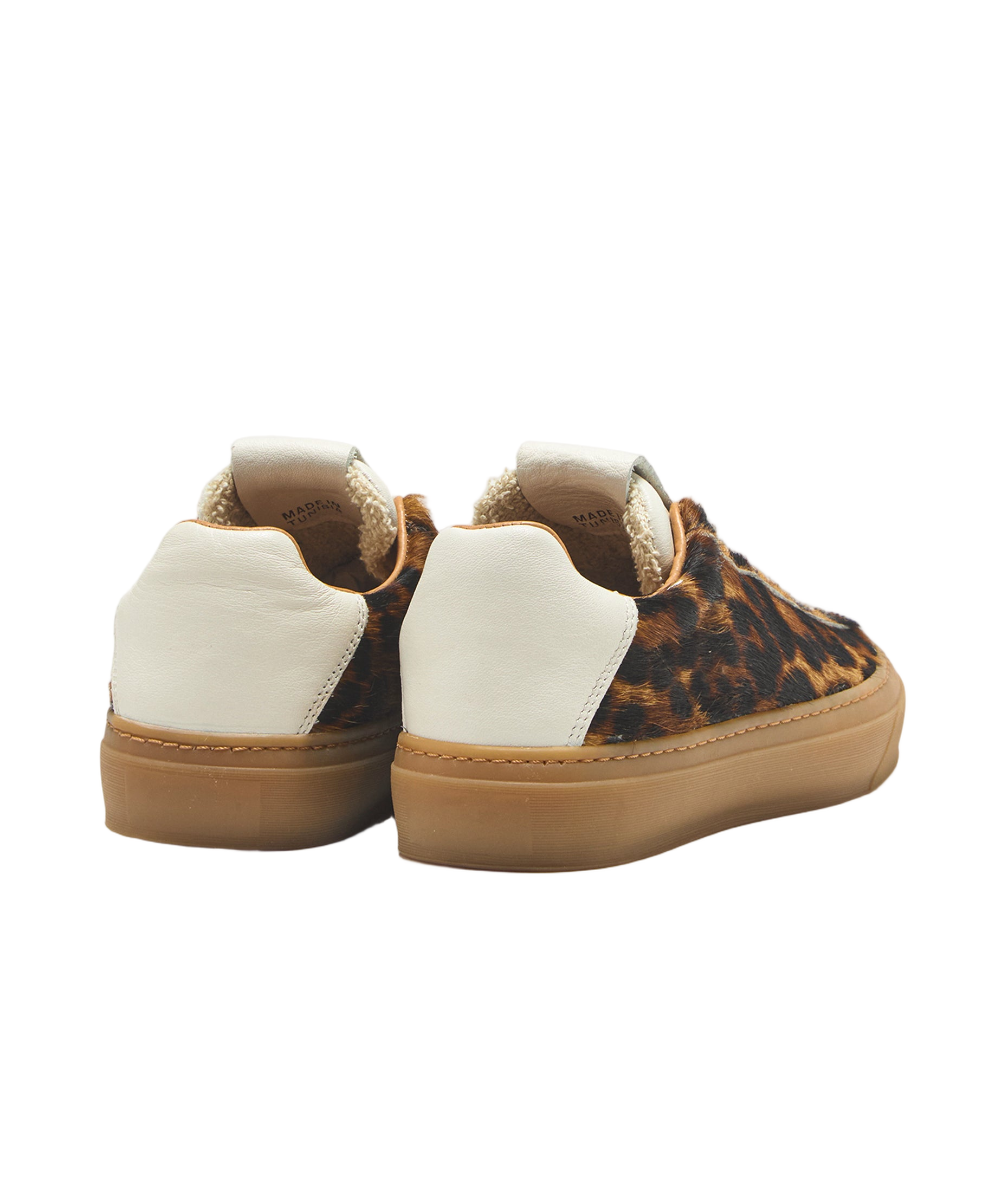 Leopard Print Fur Sneakers