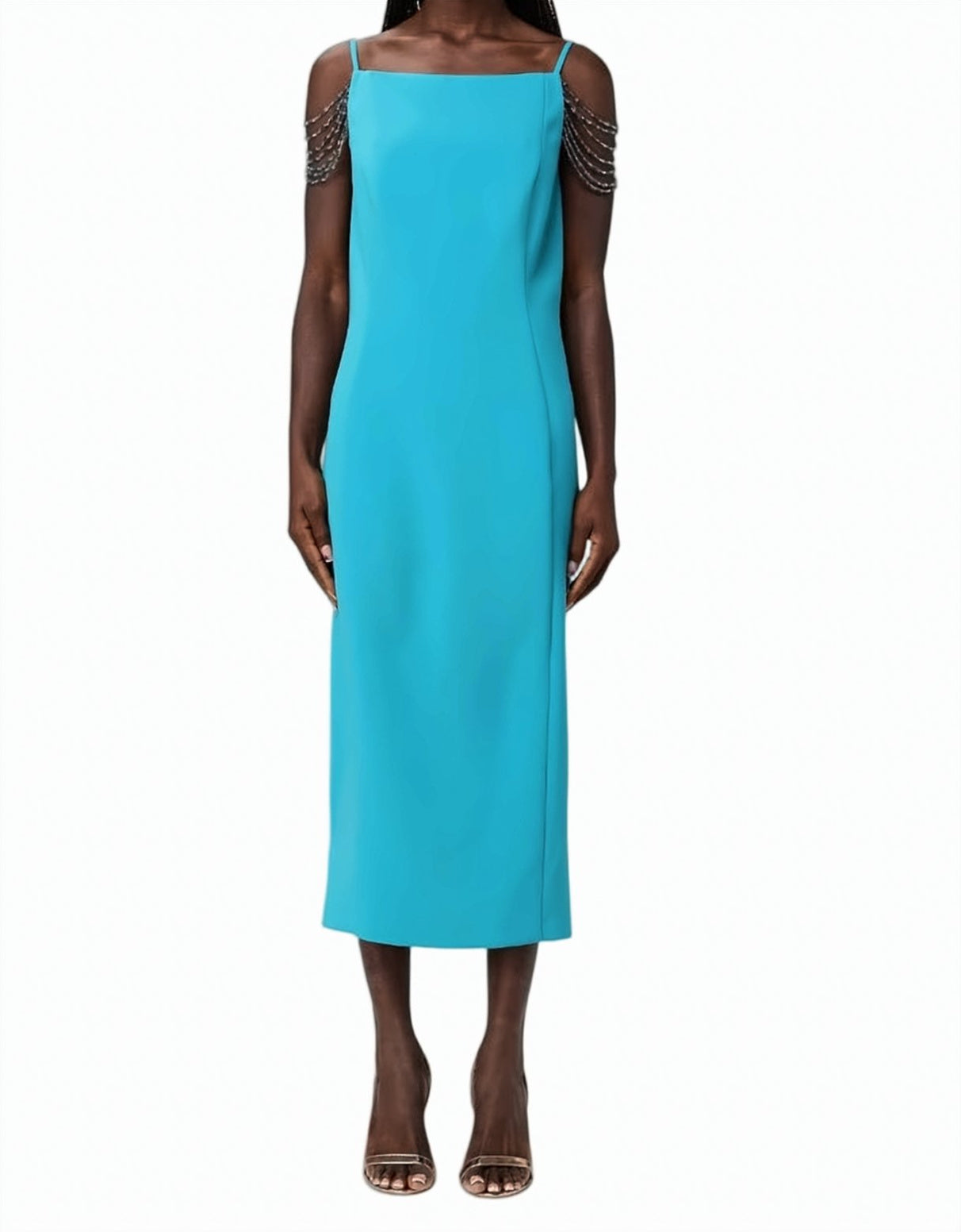 Bergamotto Jewel Detail Midi Dress