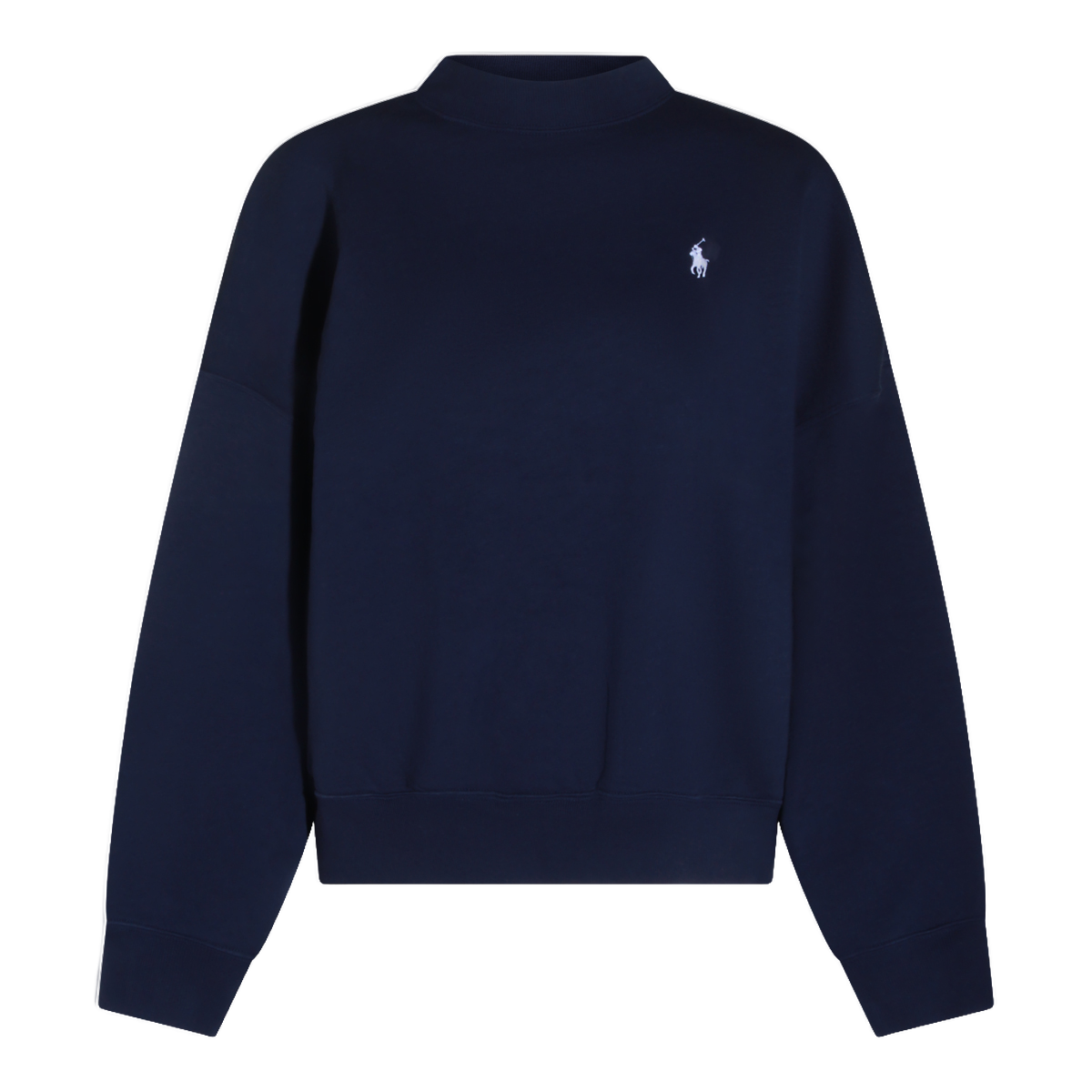 Relaxed-Fit Blue Sweater with Oversized Back Design