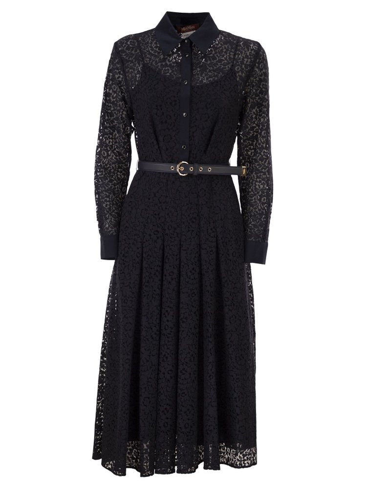 Mstricordo Lace Silk Shirt Dress