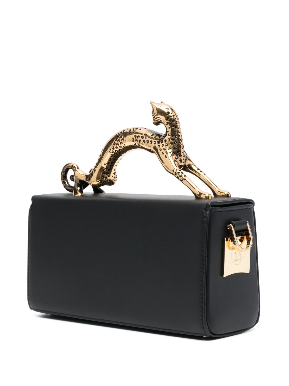 Rectangular Black Calf Leather Bag