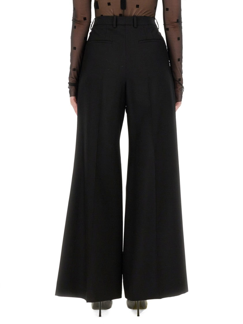 Tailored Black Pantsuit With Wide-Leg Trousers