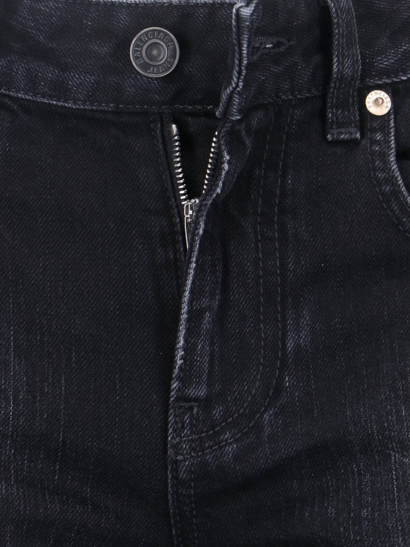 Wide-Leg Jeans – Black