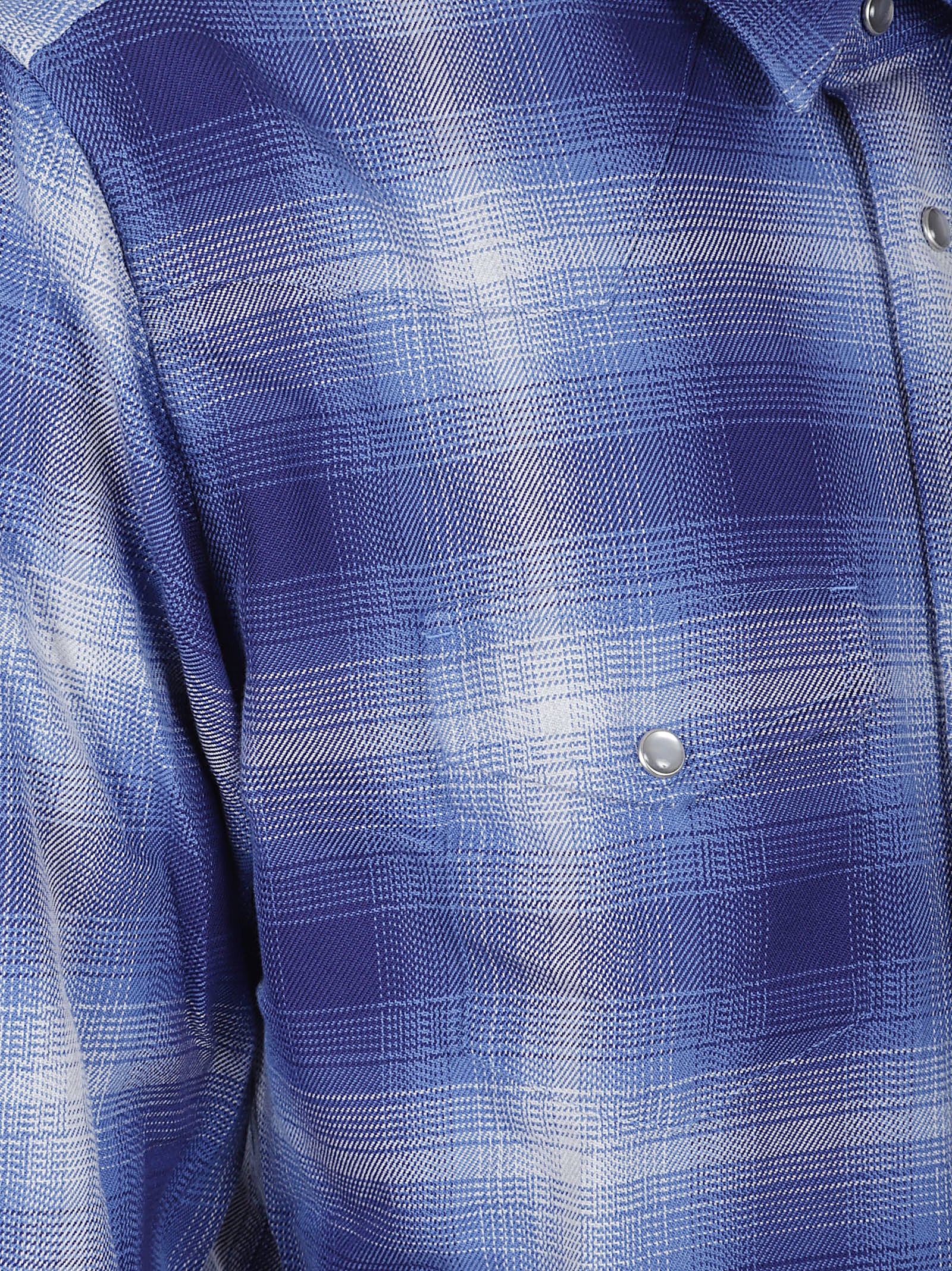 Gradient Checkered Casual Shirt