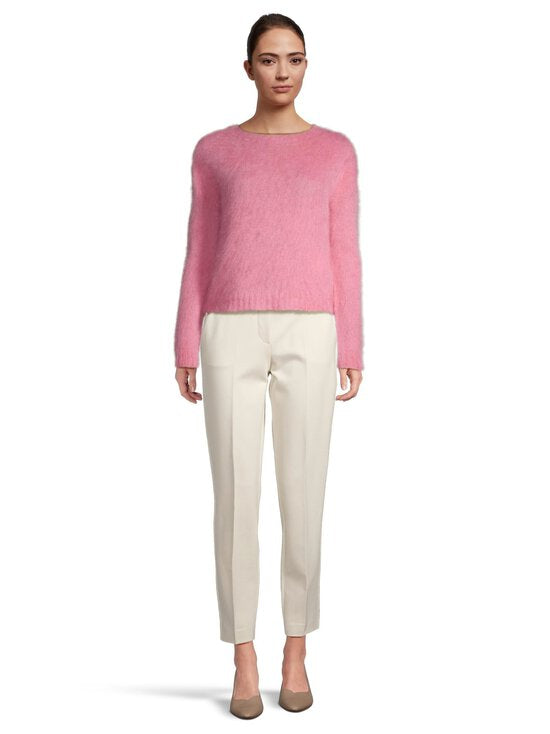 Soft Knit Sweater With Round Neckline
