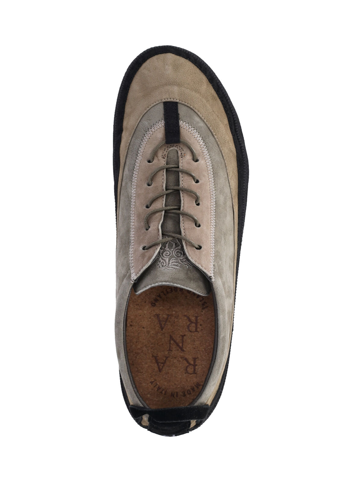 Grey Heitt Suede Rounded Toe Sneakers