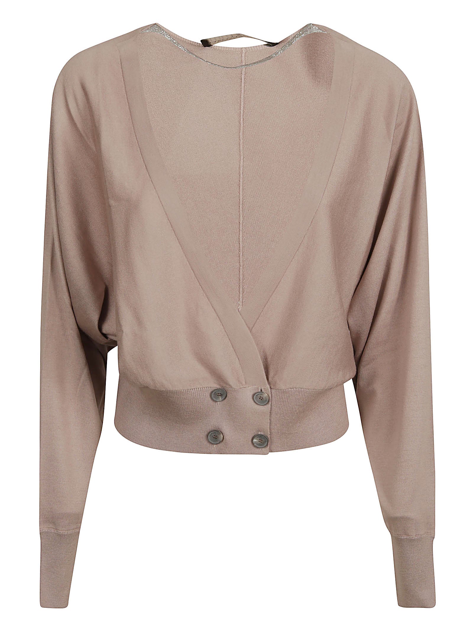Cropped V-Neck Sweater