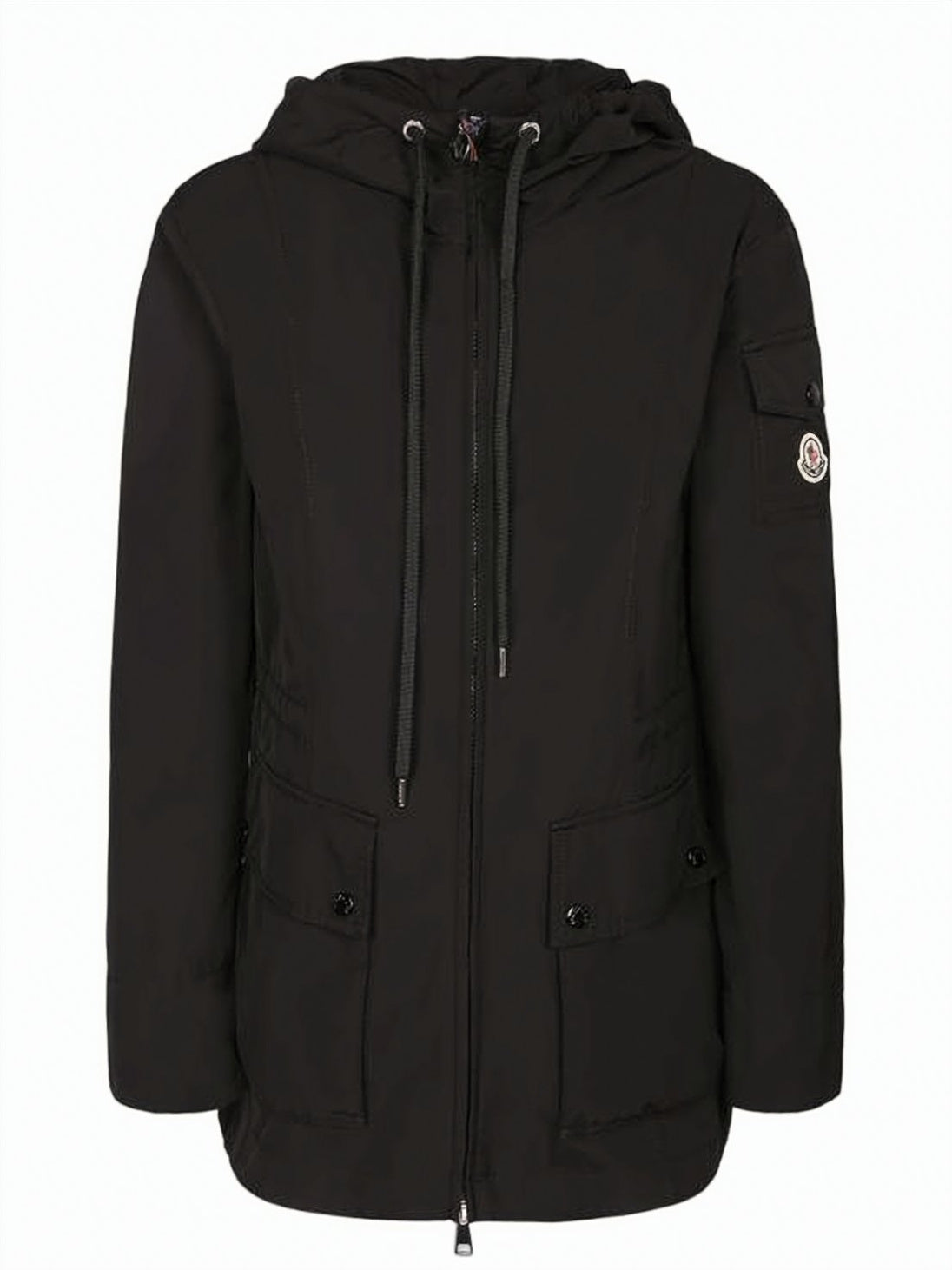 Fitted Black Jacket with Adjustable Waist