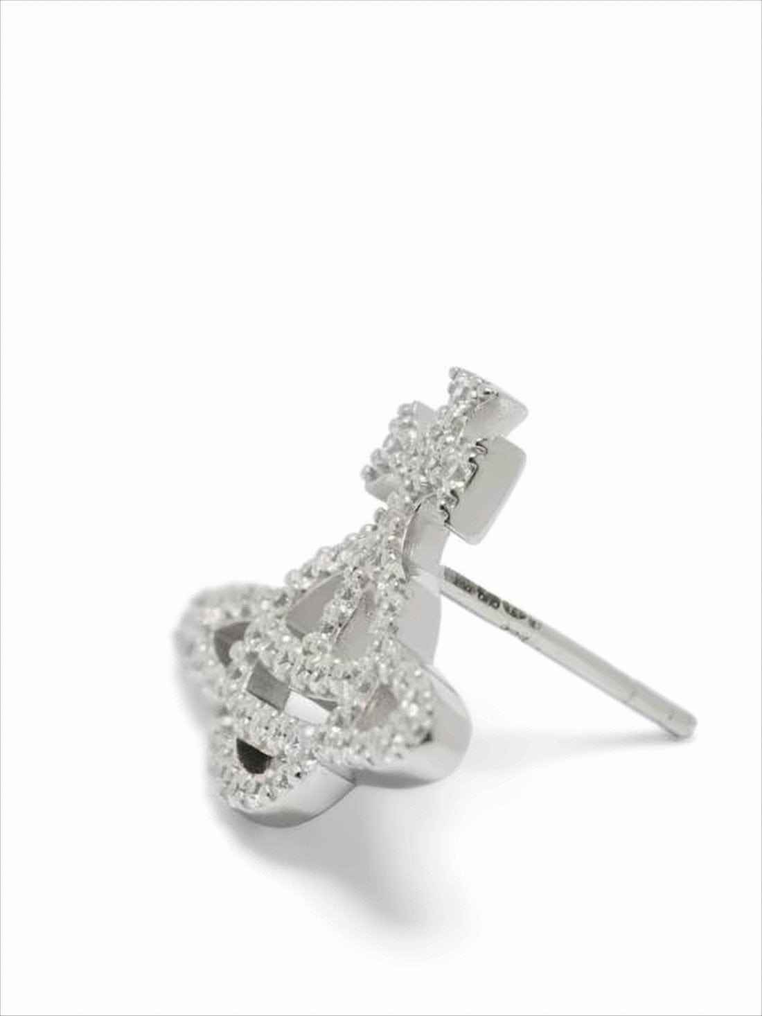 Platinum White CZ Orb Earrings