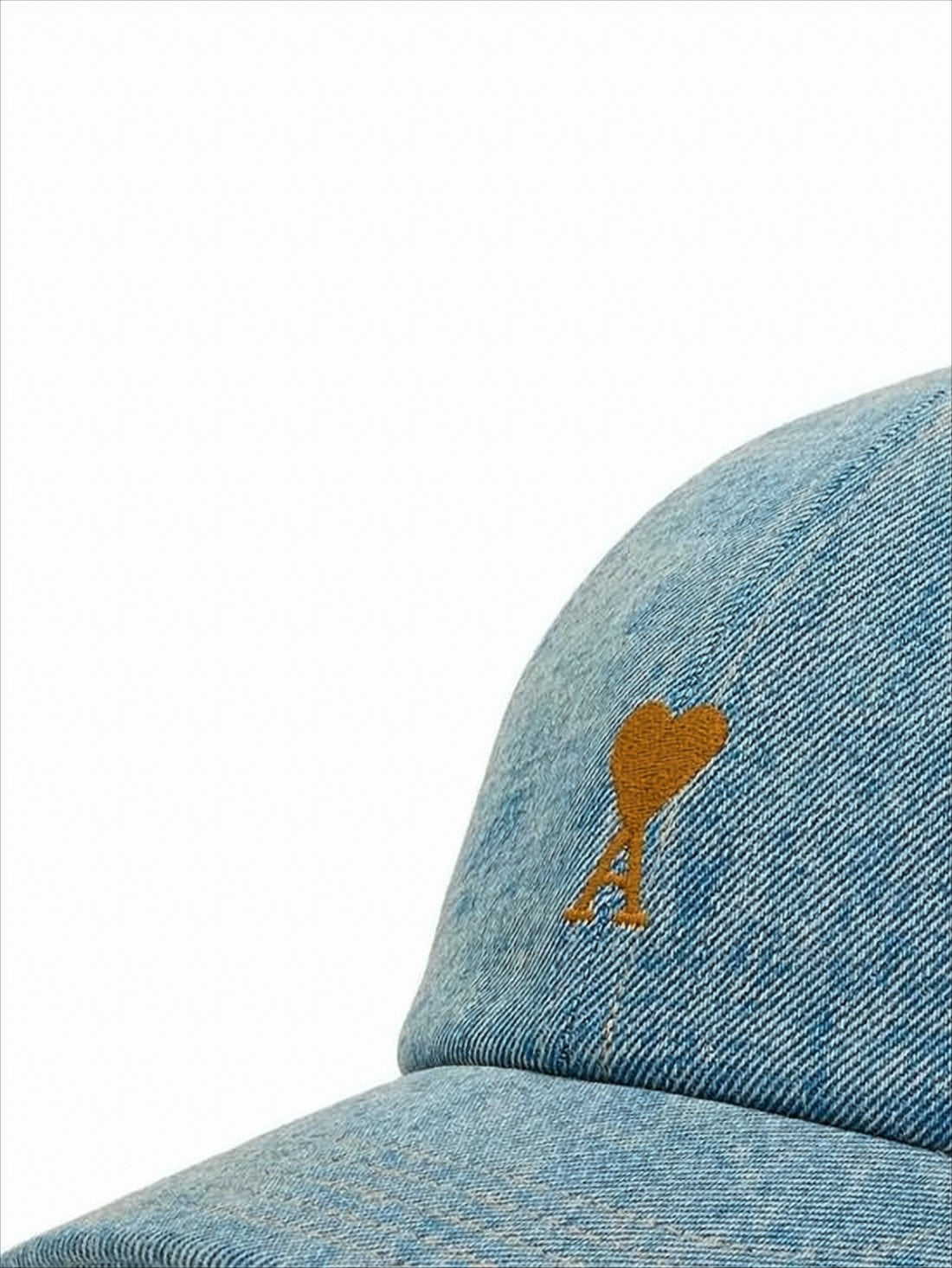 Denim-Like Cotton Baseball Cap with Embroidered Emblem