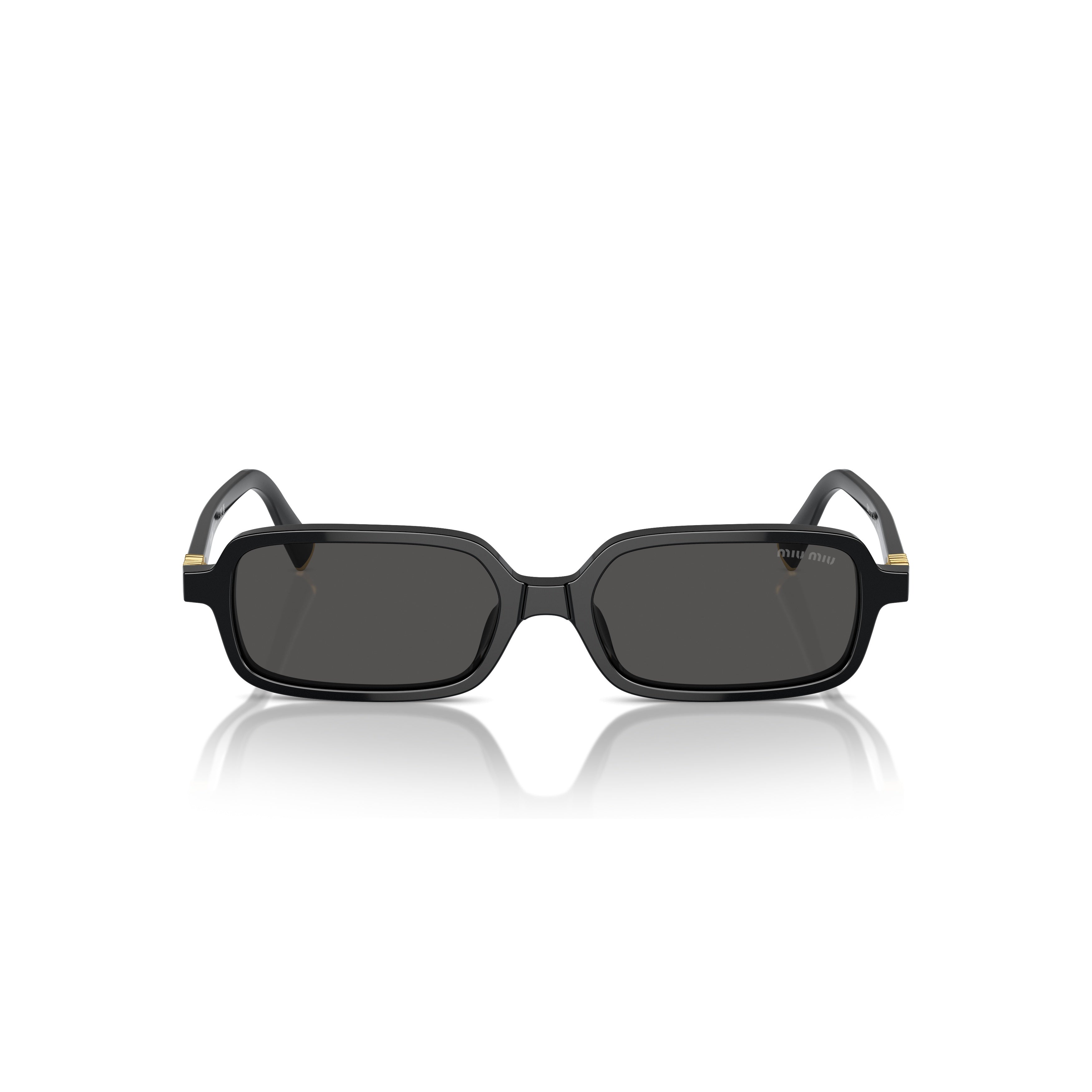 0mu 11zs Rectangular Black Acetate Sunglasses