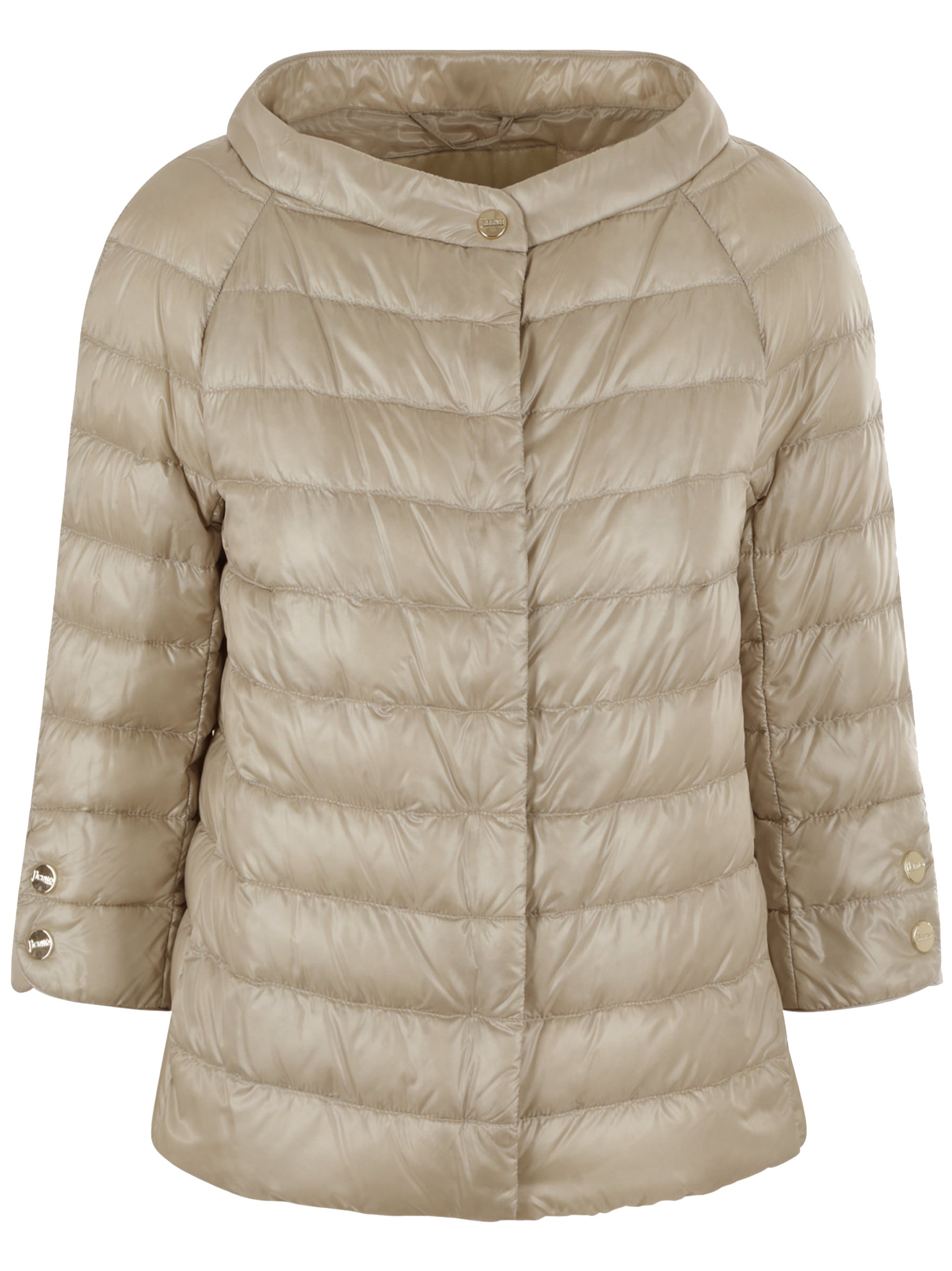 Neutral Piumino Lightweight Petal Sleeve Jacket