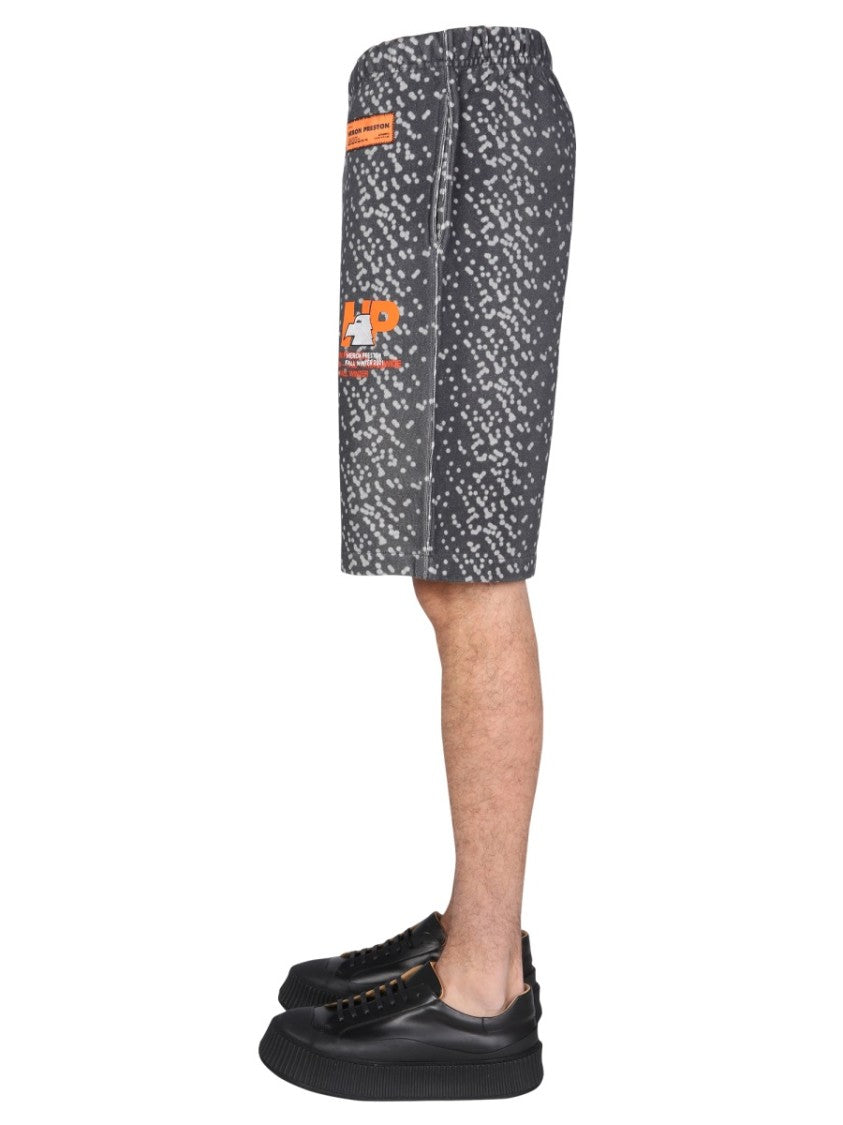 Bermuda Shorts With Front Logo Accents