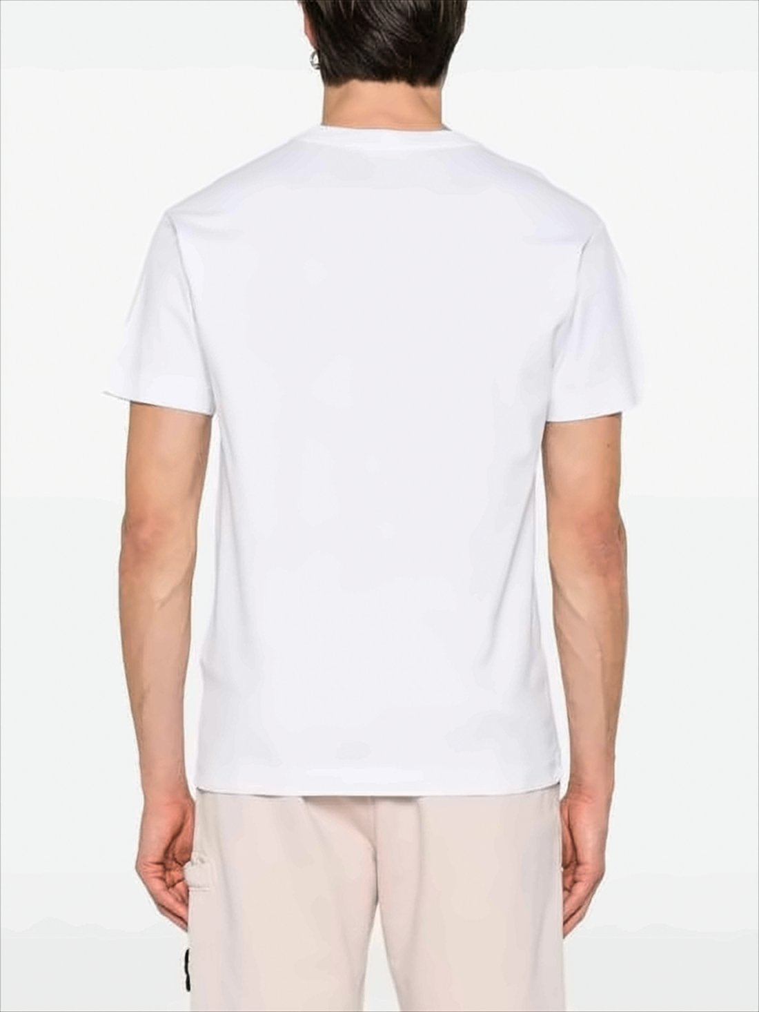 Short-Sleeve Cotton T-Shirt with Logo Patch