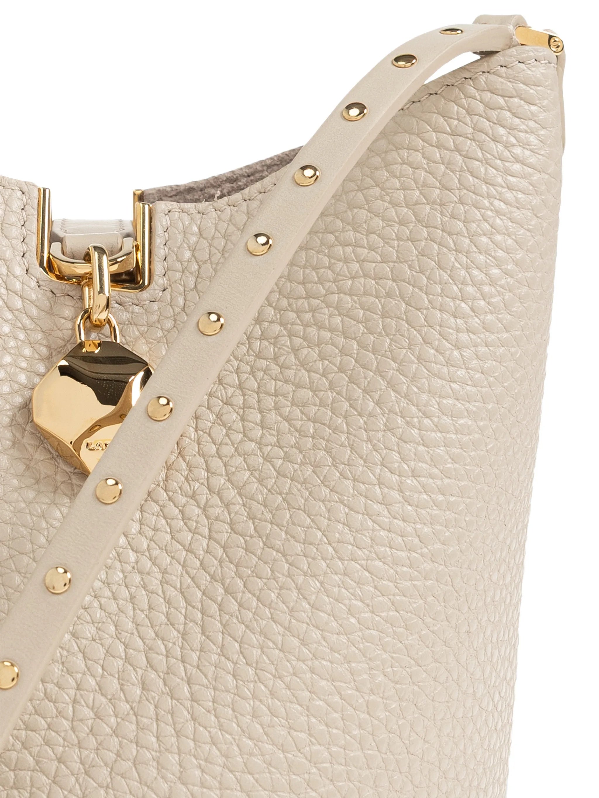 Neutral Bucket Bag With Strap Calf Bag