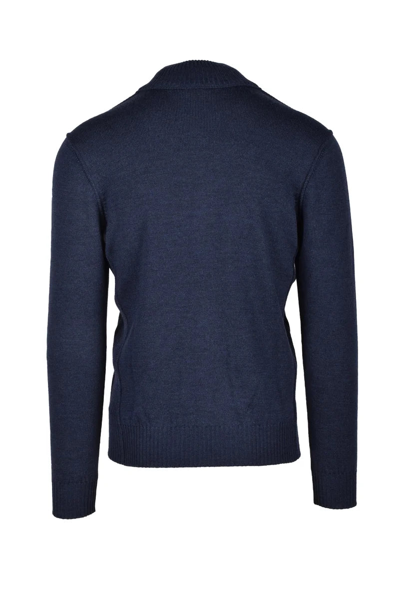 Multi-Colored Virgin Wool Cardigan