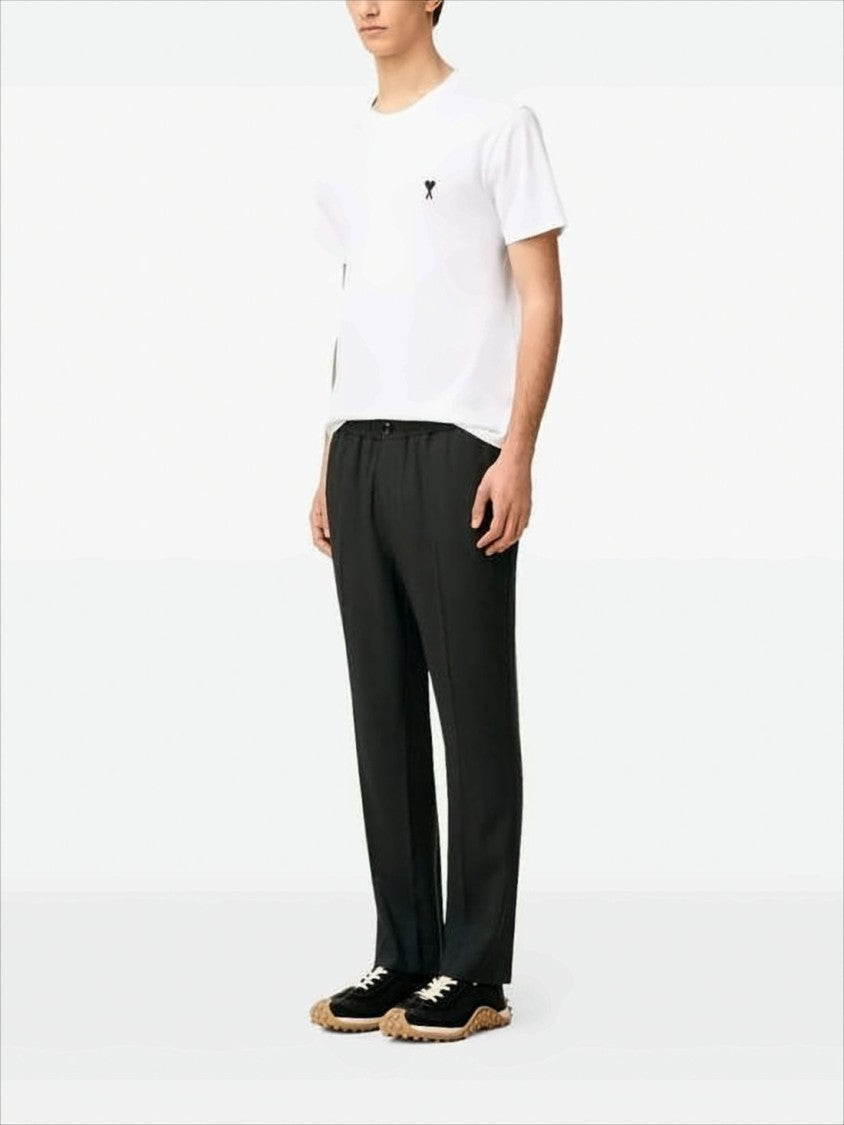 Tailored Straight-Leg Wool Suit Pants