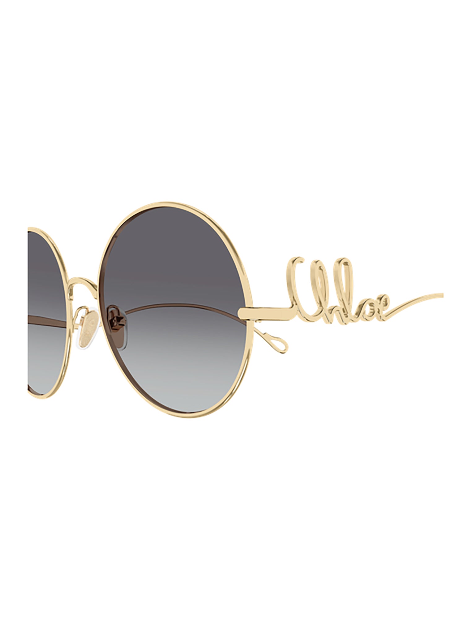 Metallic Oval Sunglasses with Artistic Wire Design