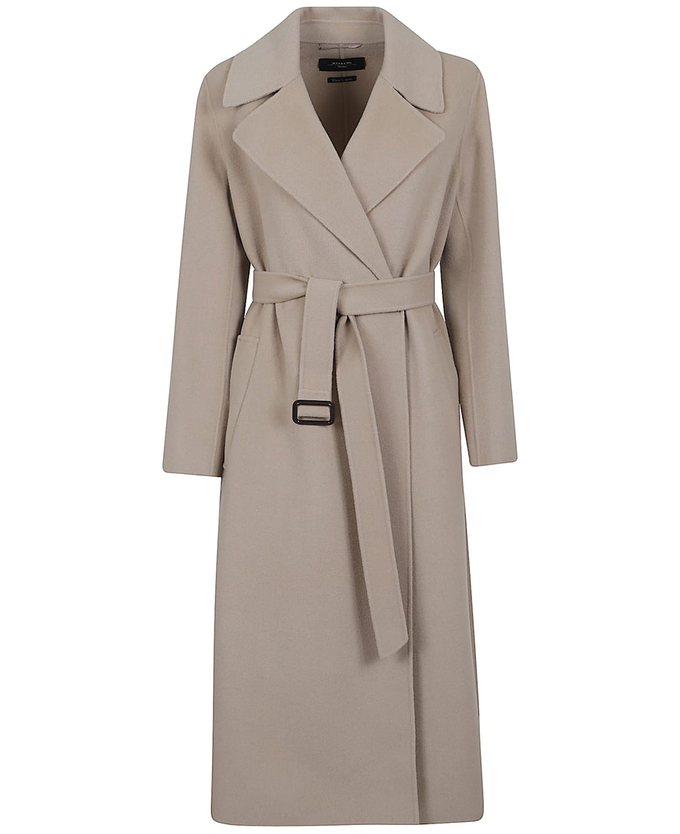 Classic Wrap Coat With Wide Lapel
