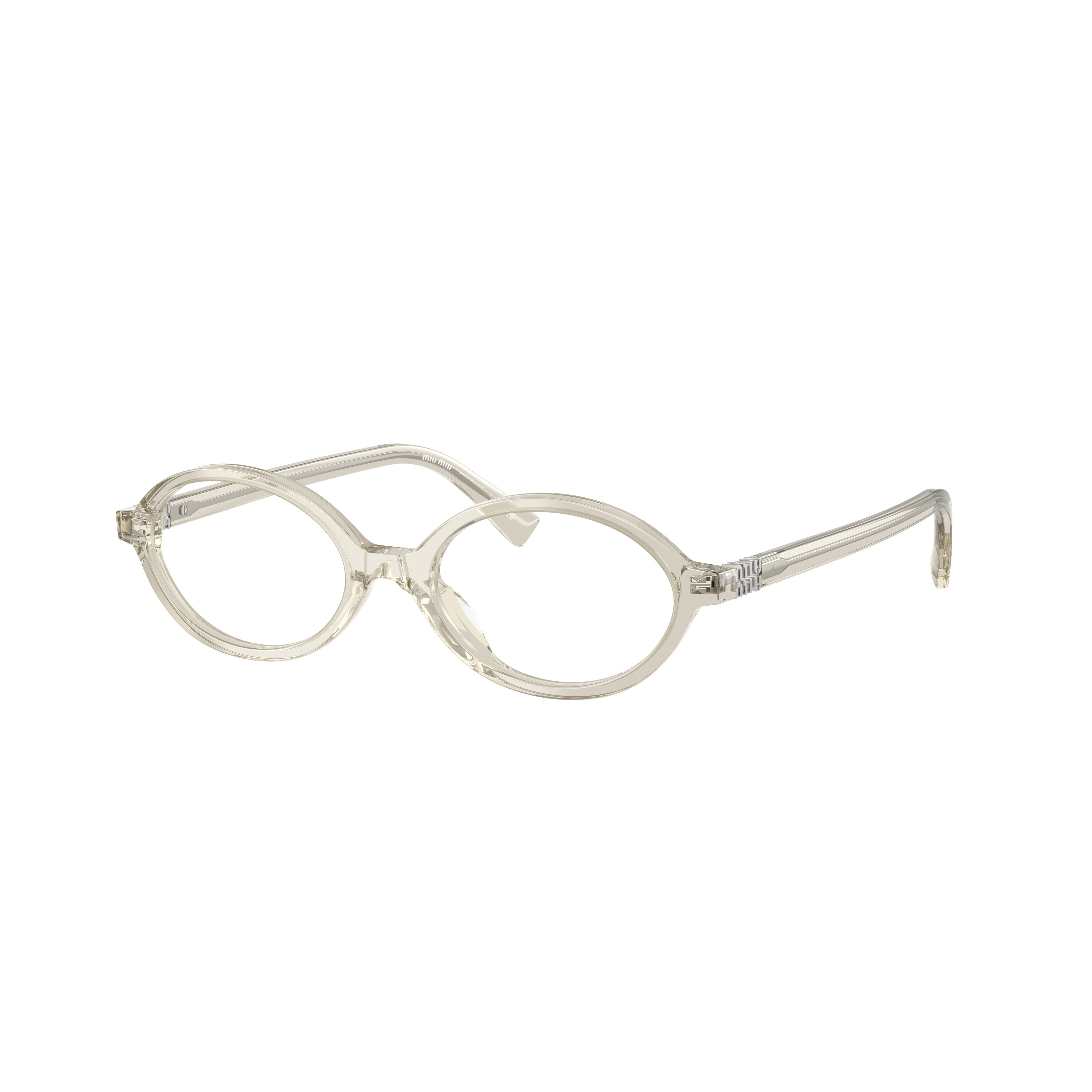 0mu 01xv Translucent Acetate Oval Frame Sunglasses