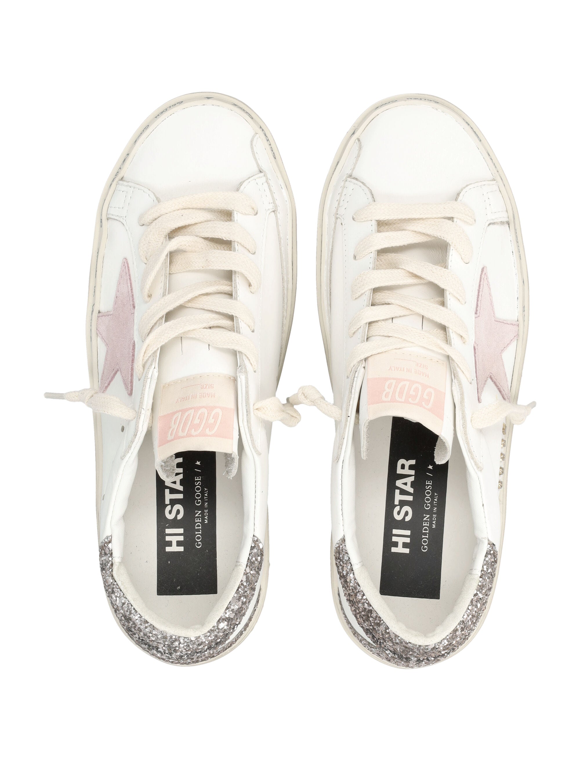 Hi Star Low-Top Sneakers with Pink Suede Star