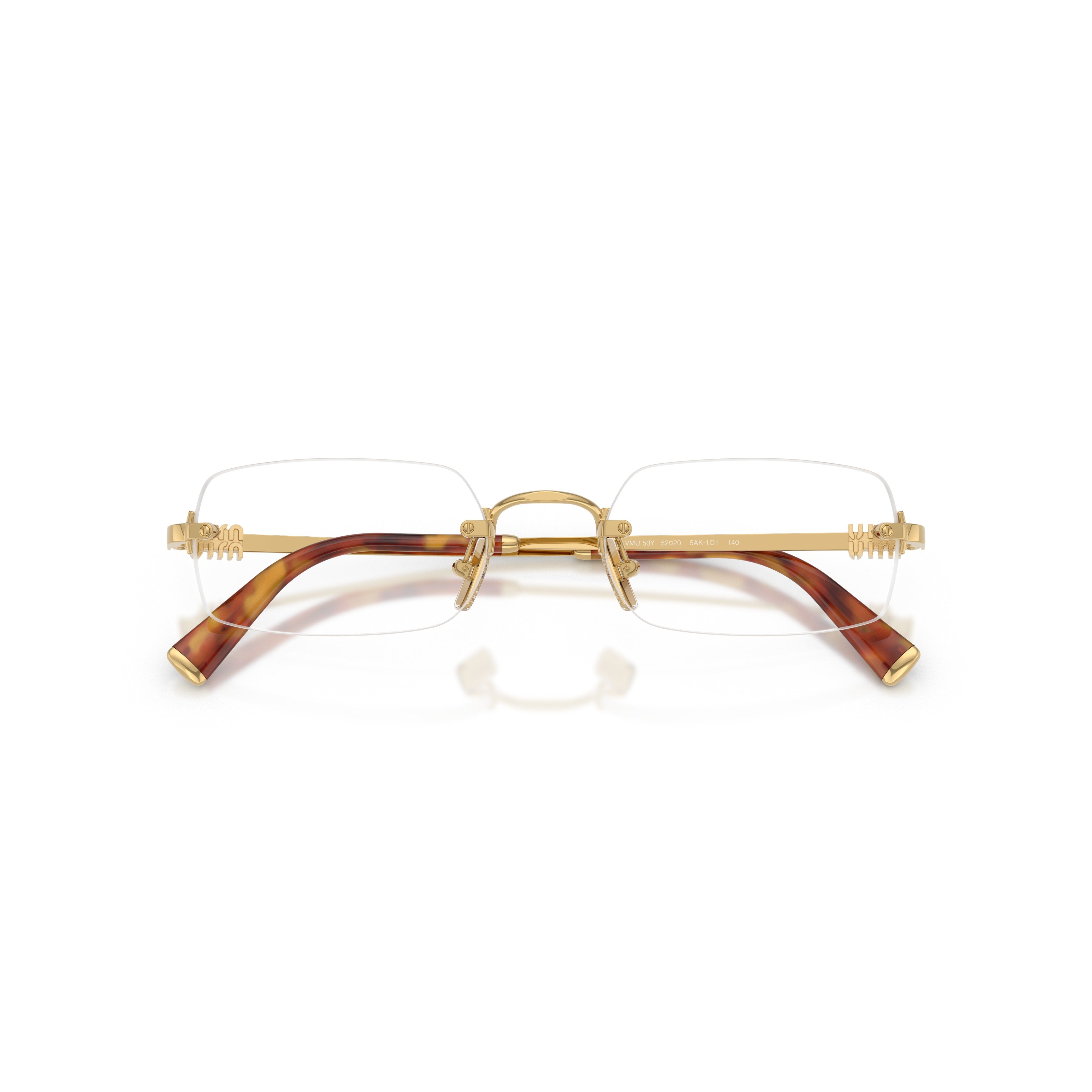 0mu 50yv Rectangular Rimless Eyeglasses