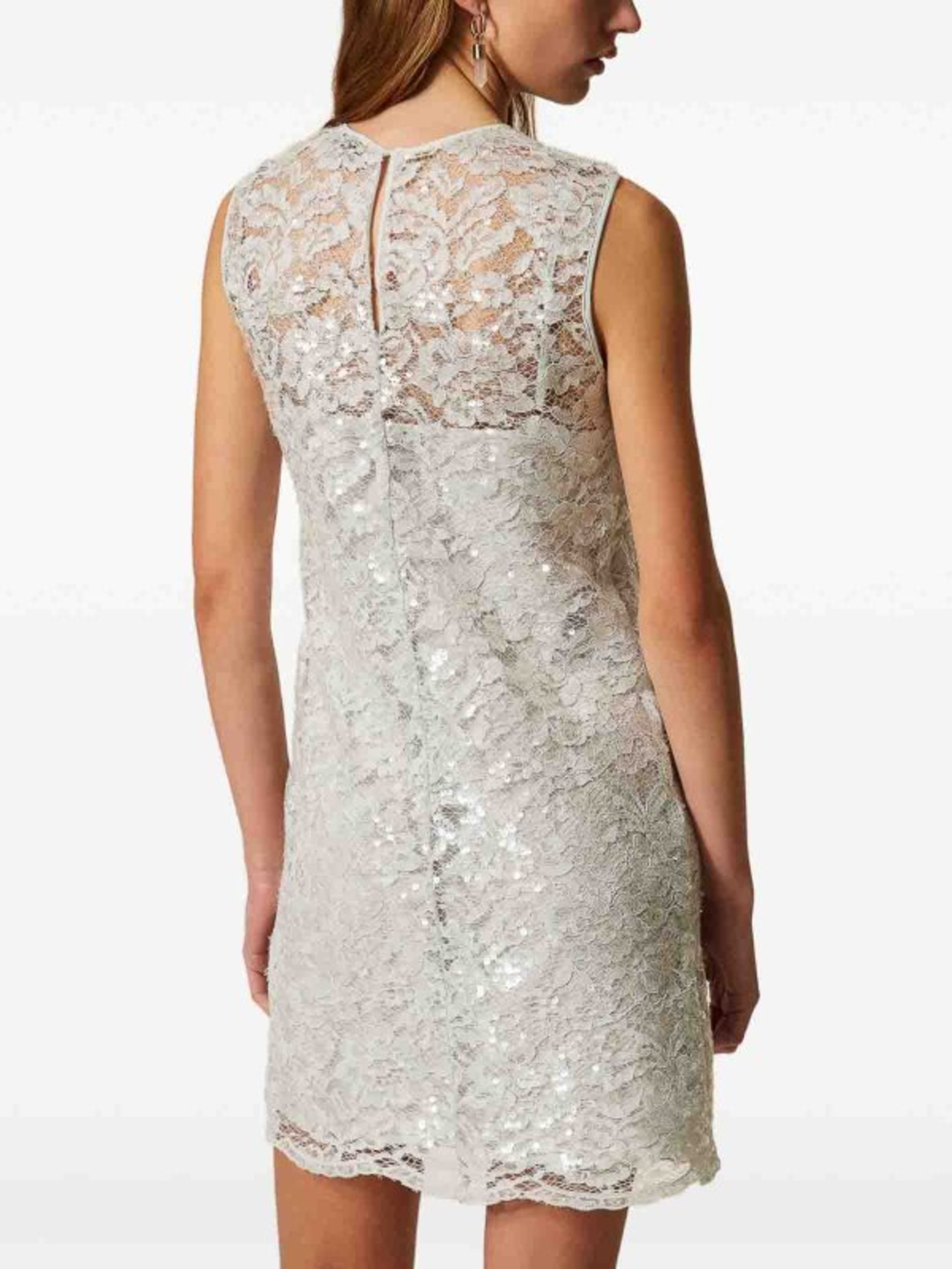 Mini Dress with Delicate Lace Overlay