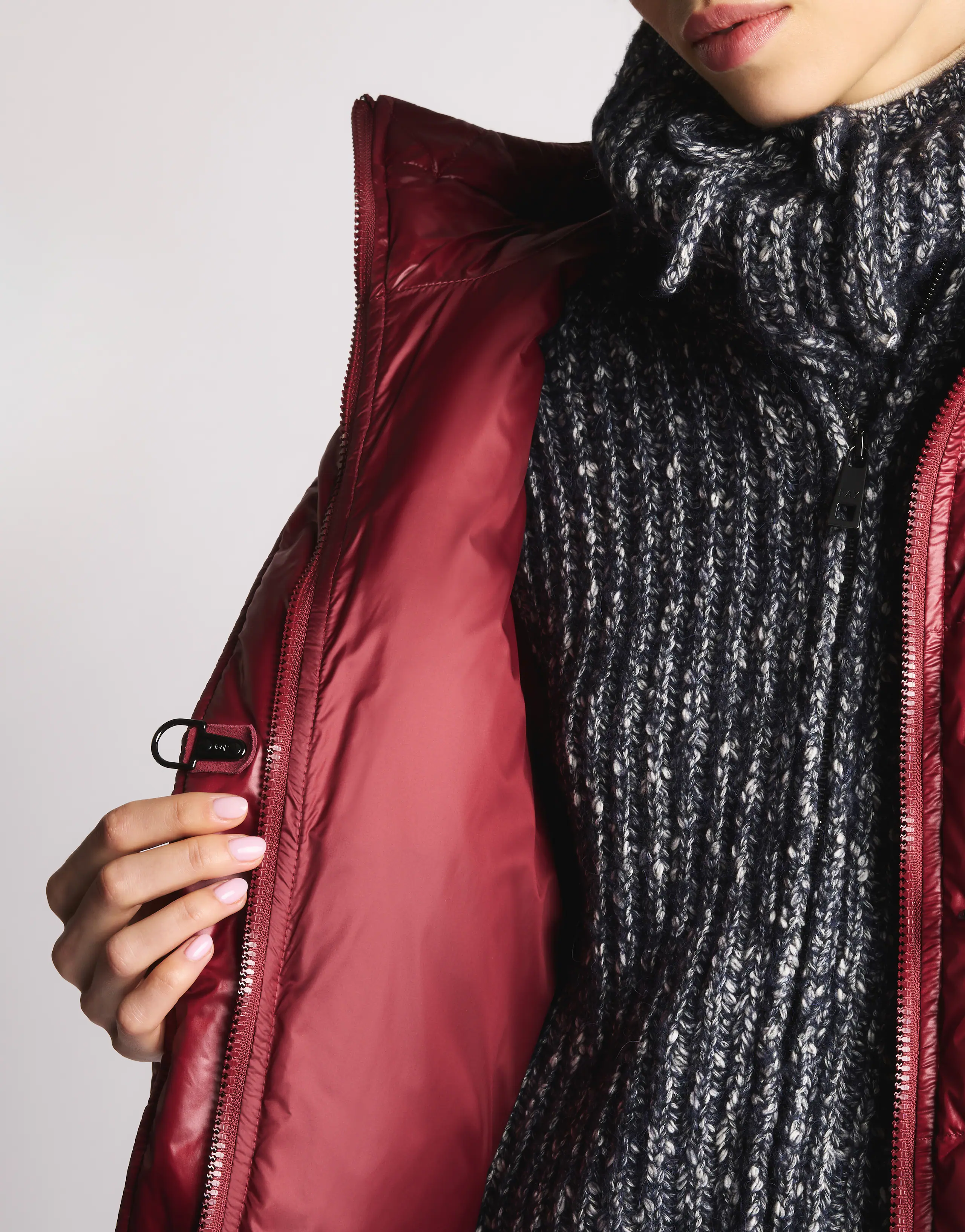 Cardinal Red Puffer Jacket With Hood