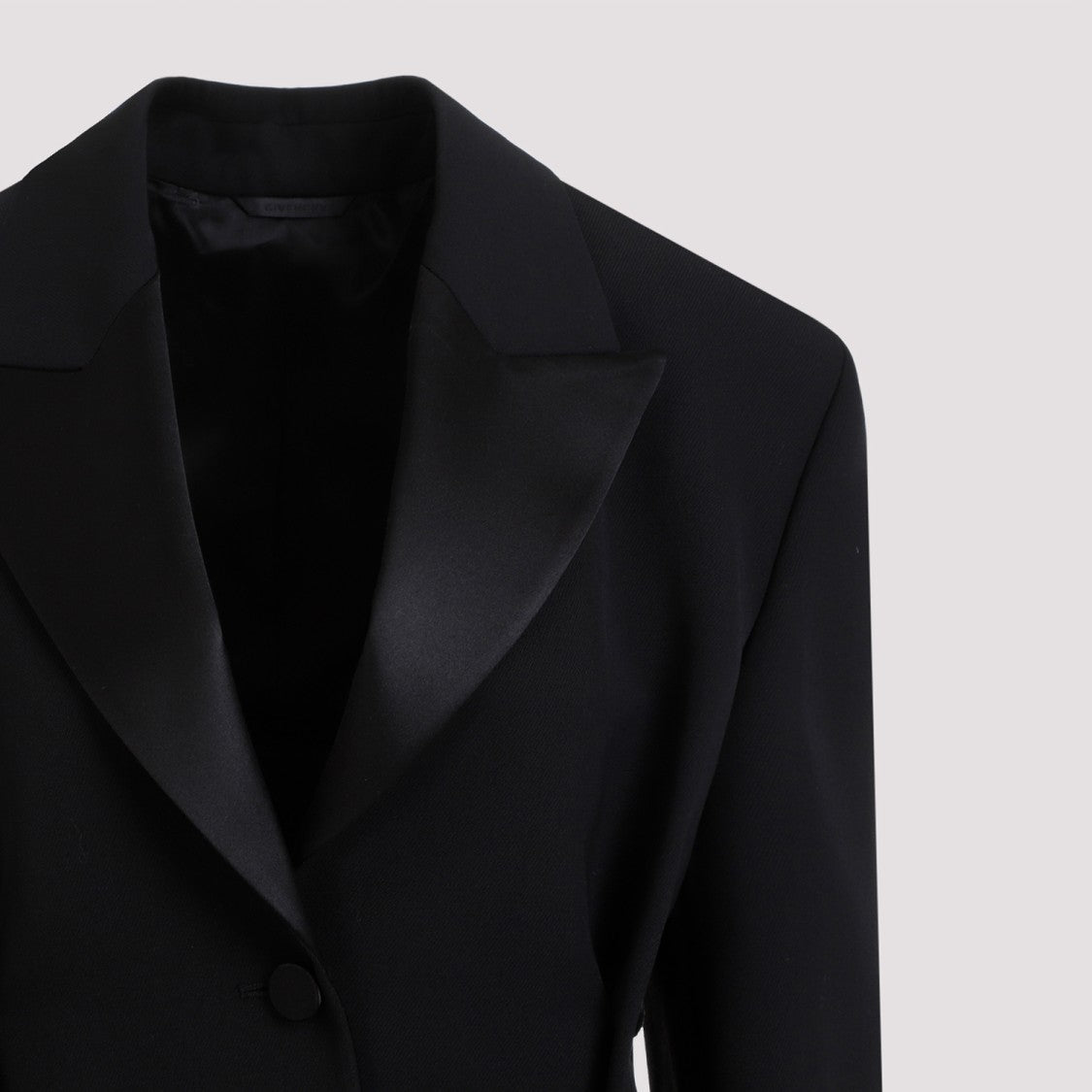 Buttoned Black Virgin Wool Jacket