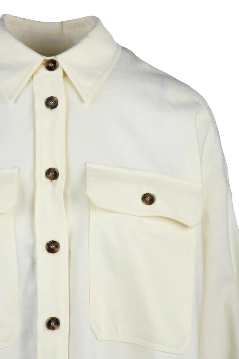 Oversized Cotton Shirt - White